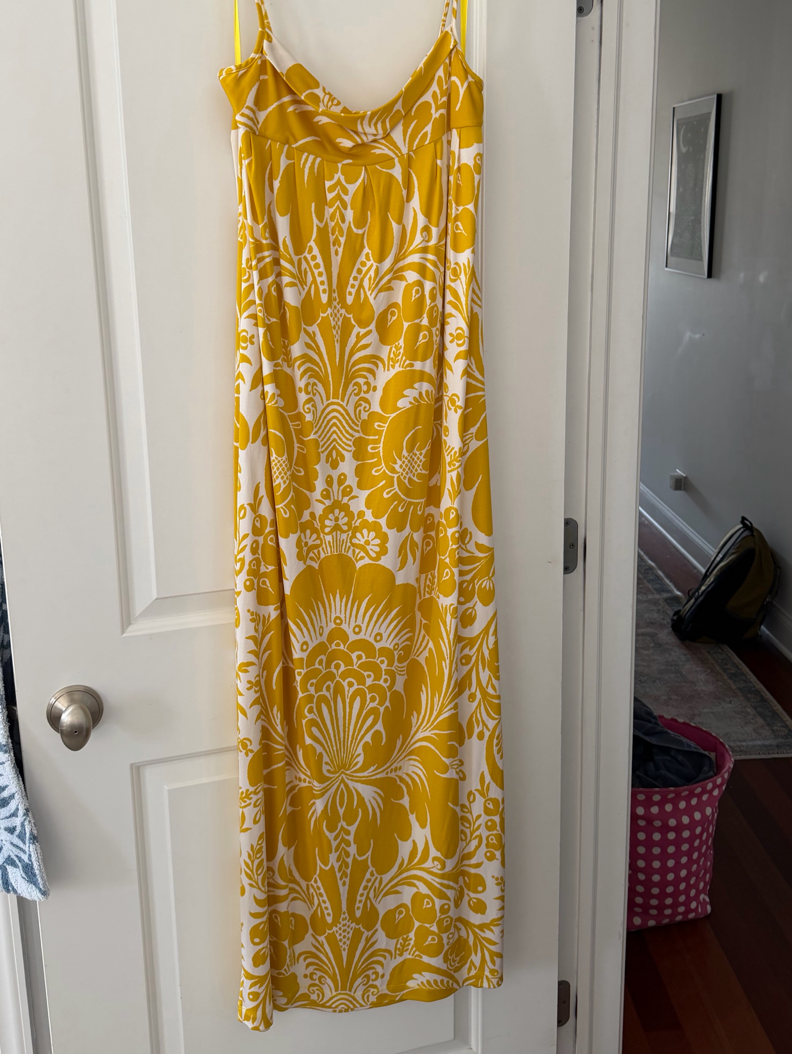 diane von furstenberg yellow silk dress DVF