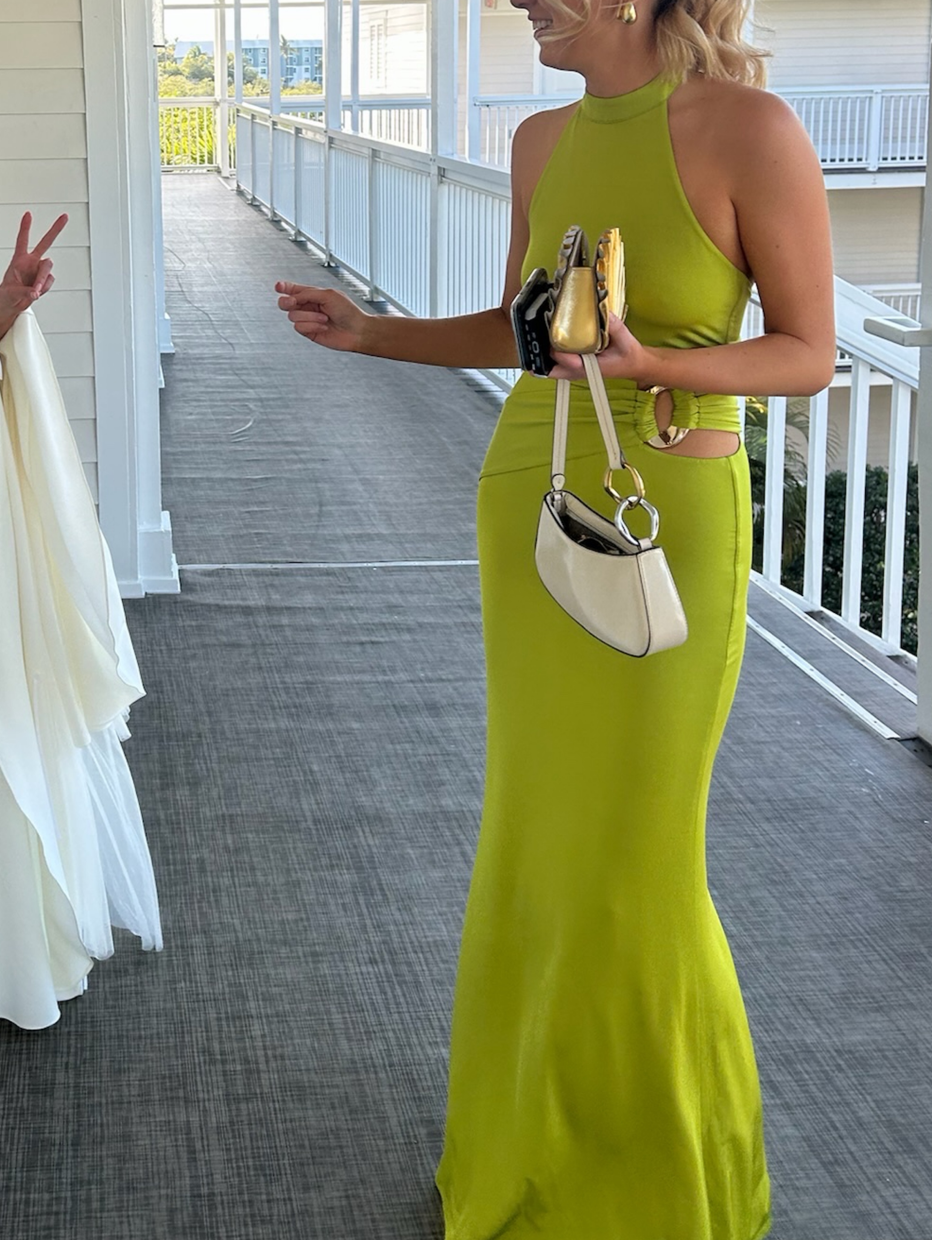 nbd green dress NBD Kim Midi Dress in Dark Green