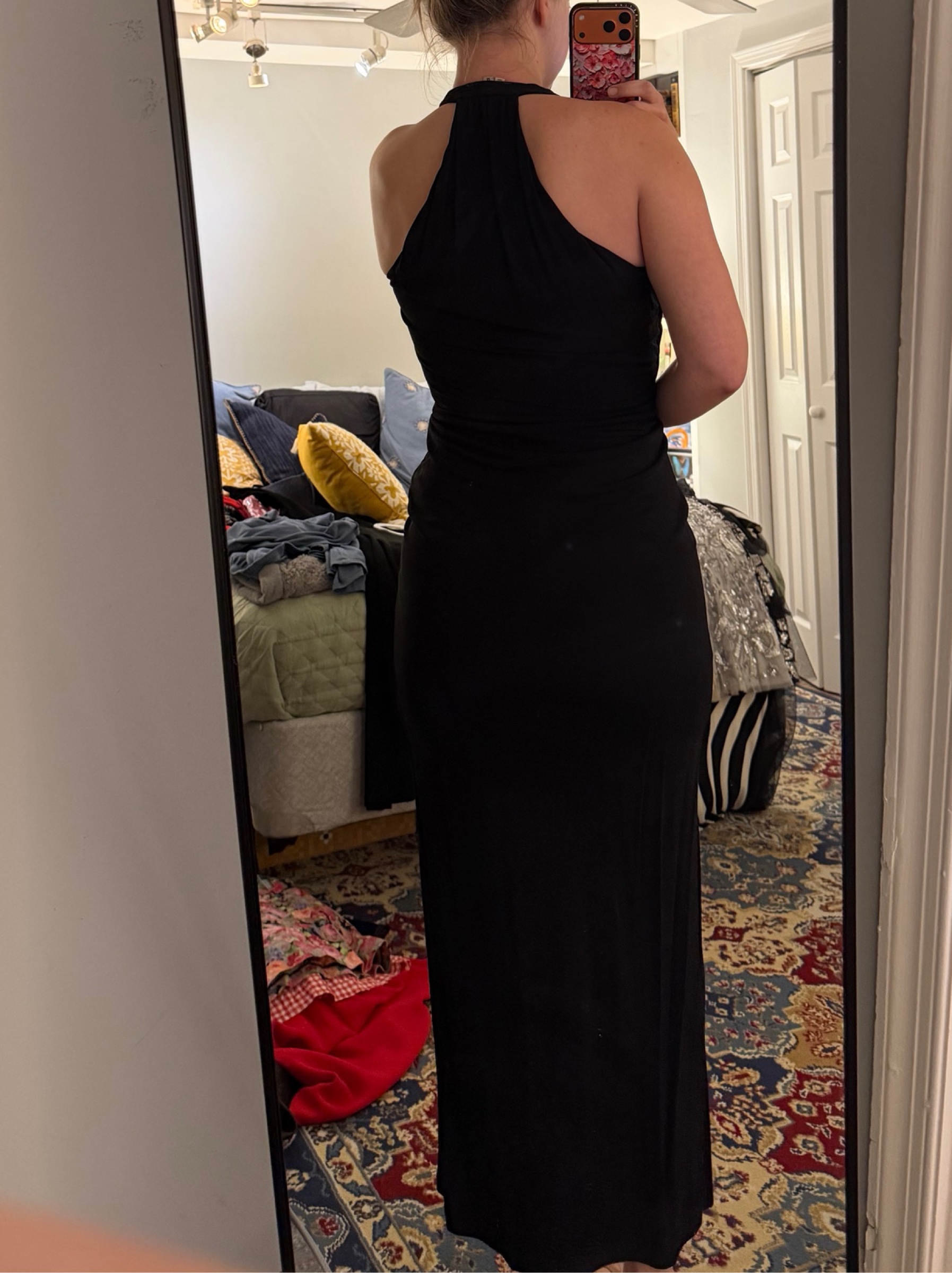 HAUTE HIPPIE Black Halter Maxi Dress by Haute Hippie