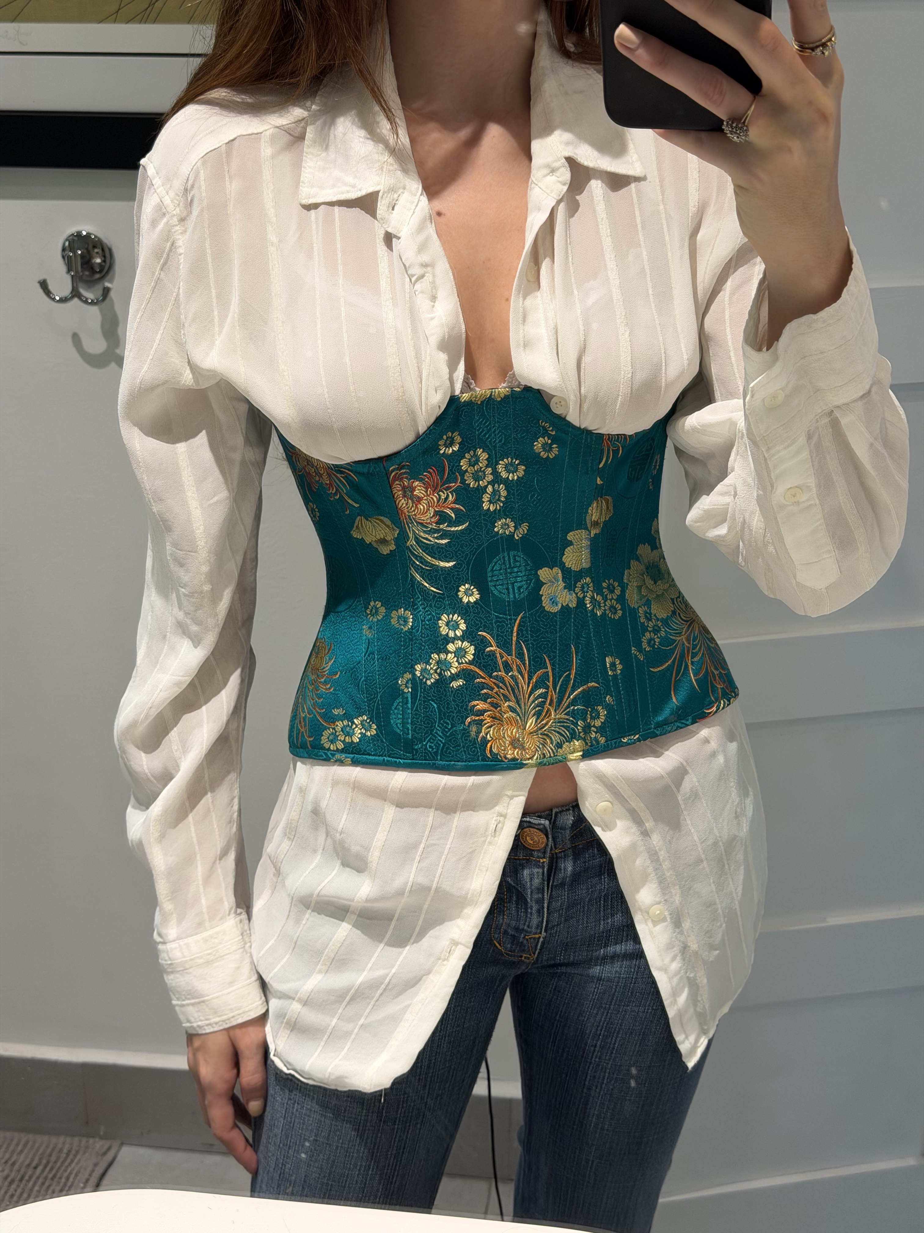 Jade Scooped Body-Cincher Corset
