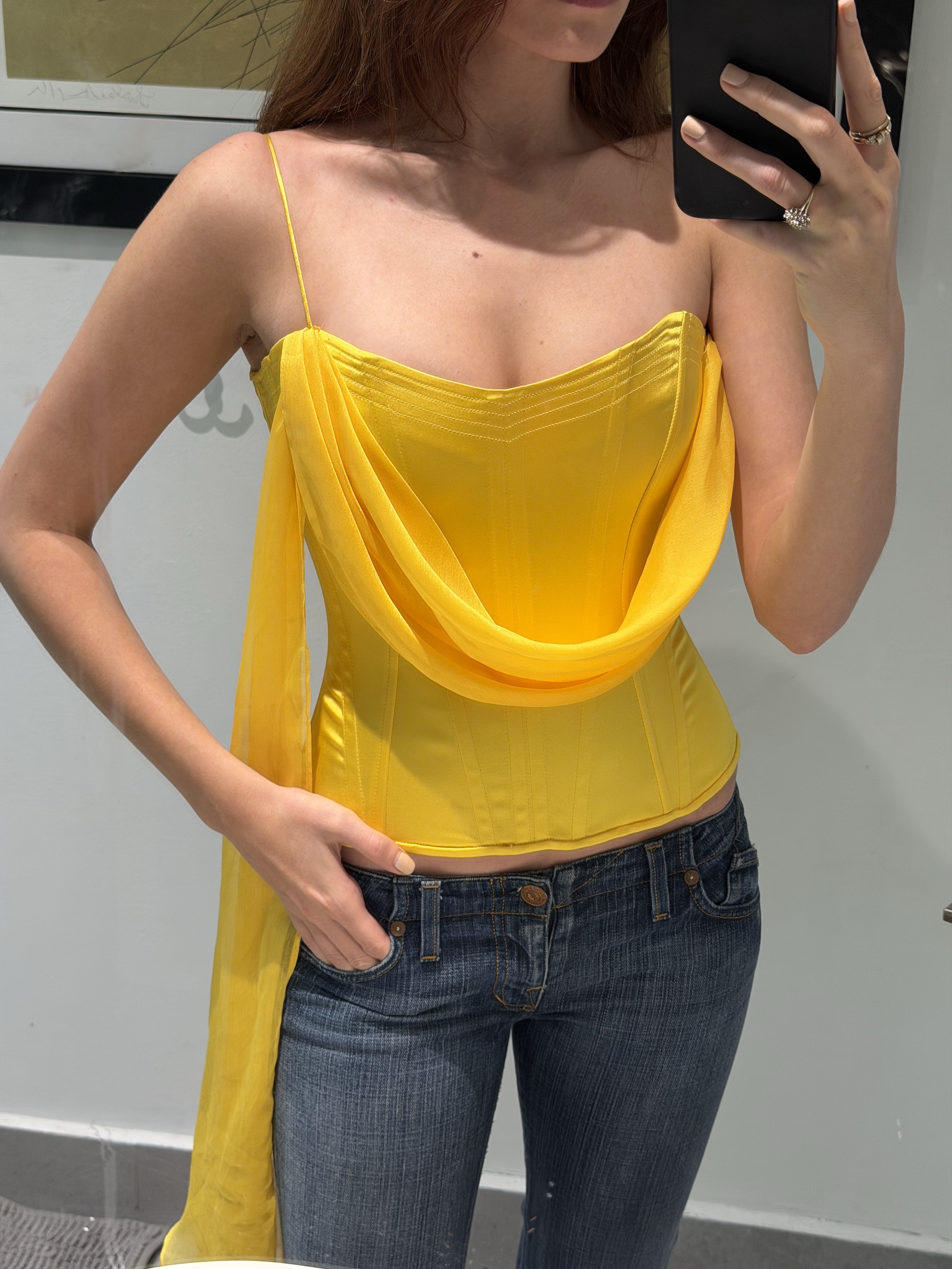 Draped Yellow Corset