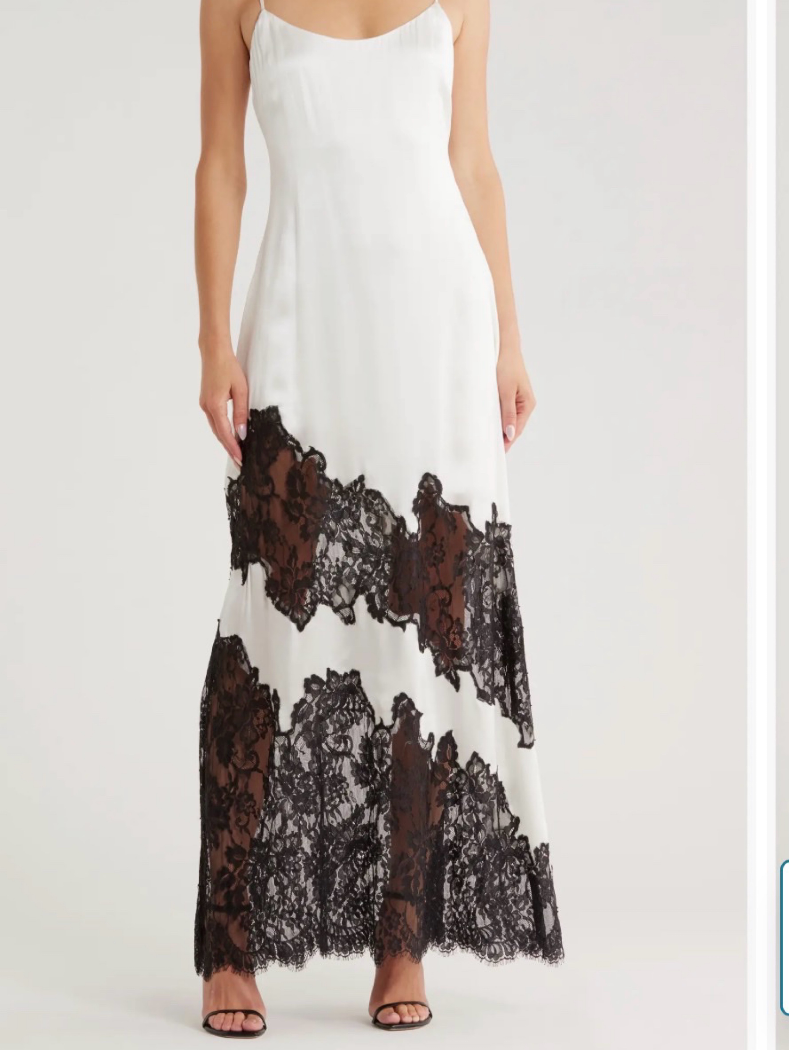 ivory and black lace dress Gorgeous Black Lace A-line V-neck Long Sleeves Wedding Dresses, MW559