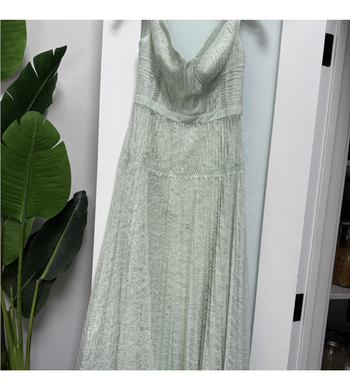Self-Portrait Mint Lace Midi Dress US4/UKS 8 by Self-Portrait - Pickle