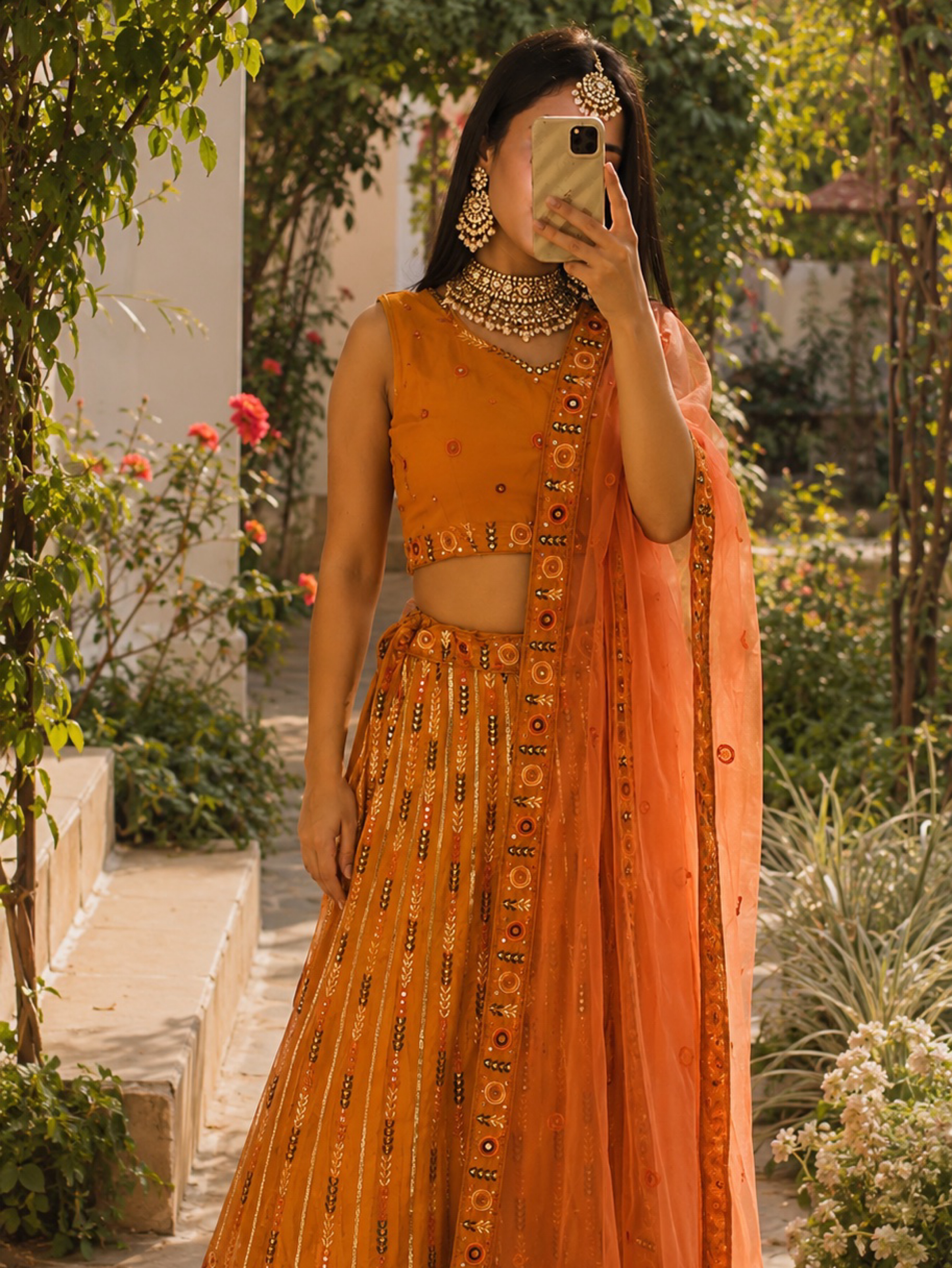 Indian Lengha - orange