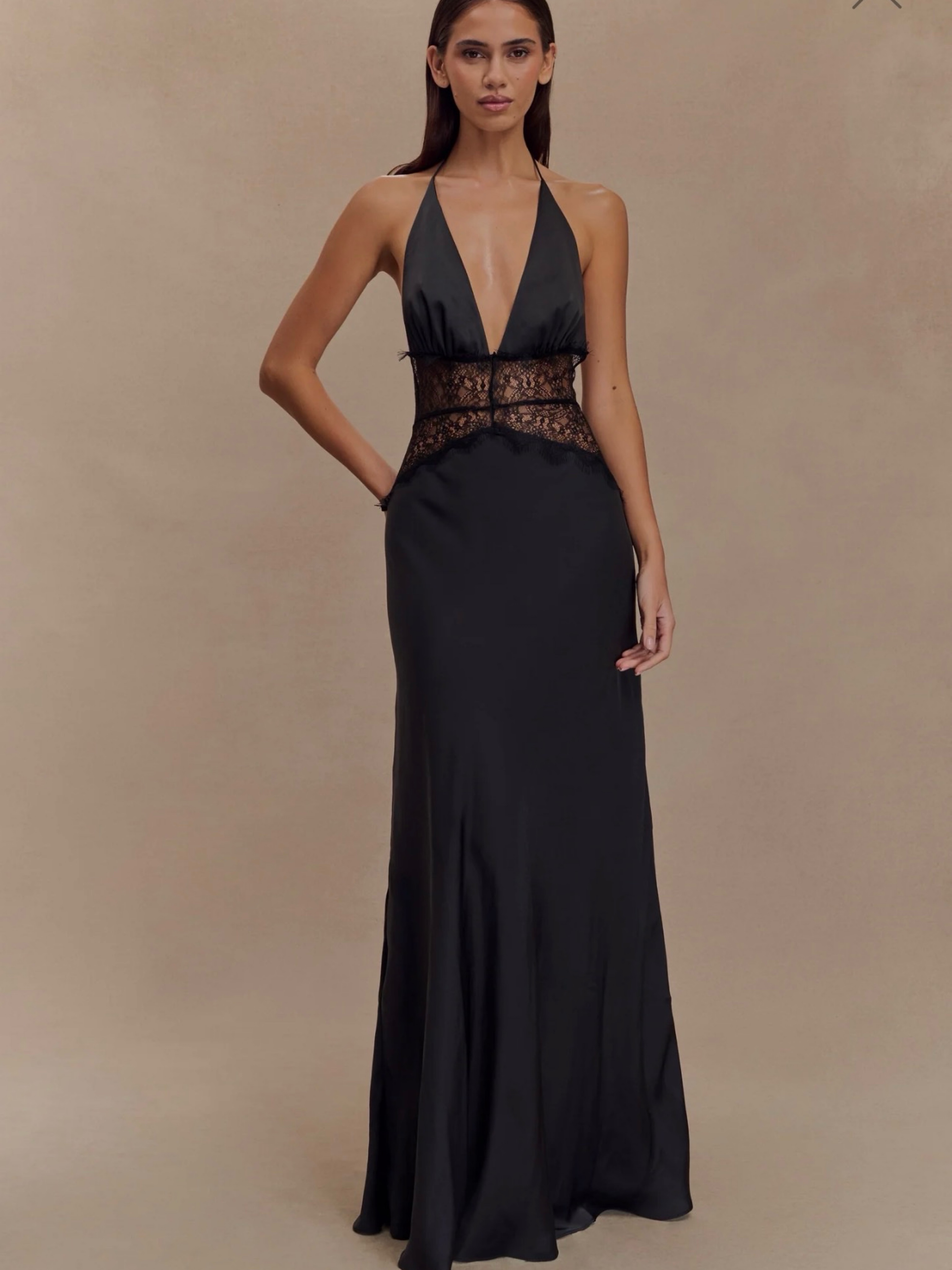 meshki black dress Caspian Slinky And Mesh Off Shoulder Maxi / | This strapless dress features a shirred bodice that provides a comfortable and flattering fit Meshki Black Lace Dress -