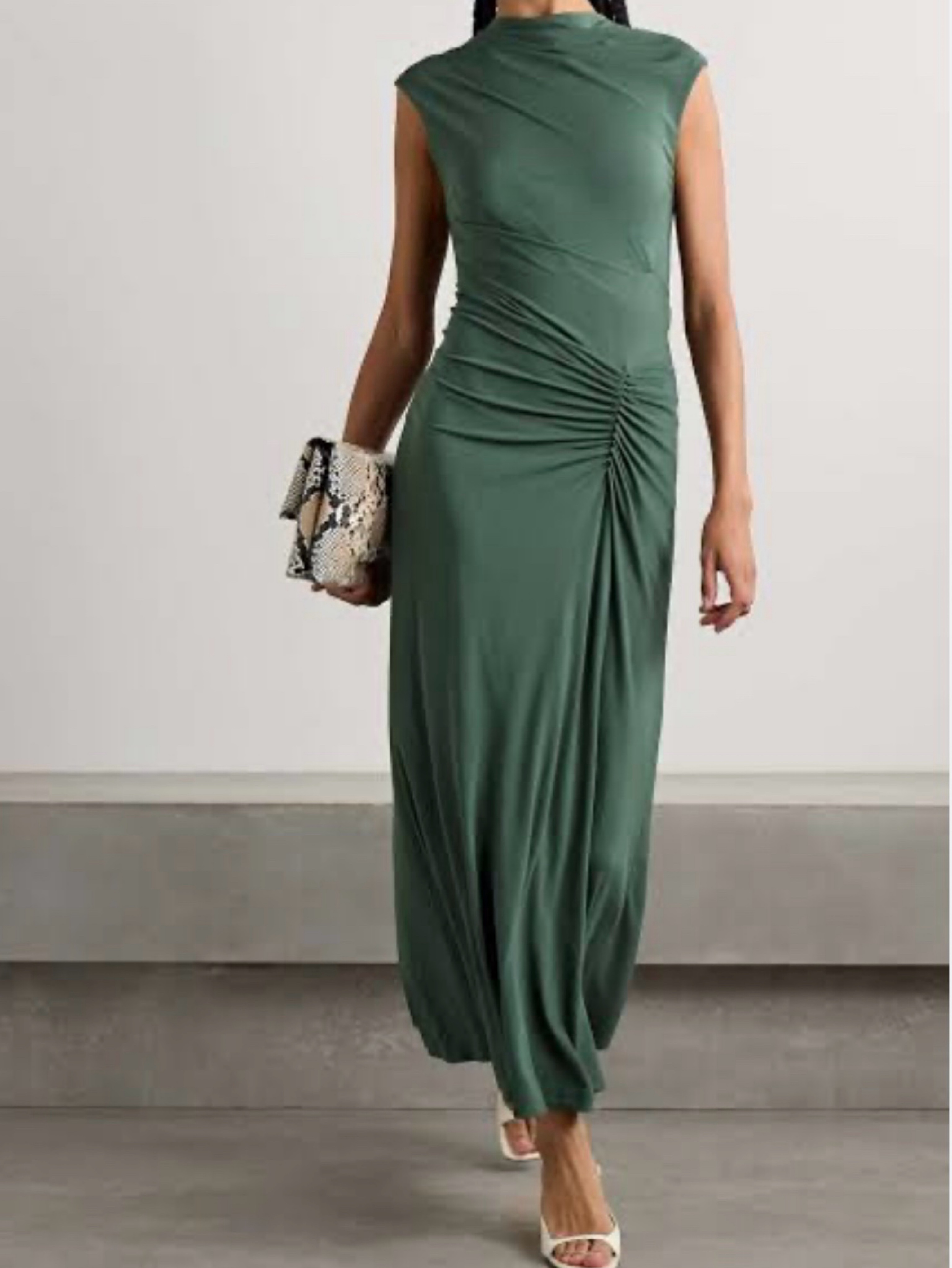 jonathan simkhai ruched dress Jonathan Simkhai Women's Marnie Washed Ruched Dress