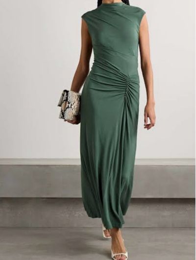 simkhai shanelle draped jersey midi dress Acacia ruched stretch-jersey Carnival Outfit