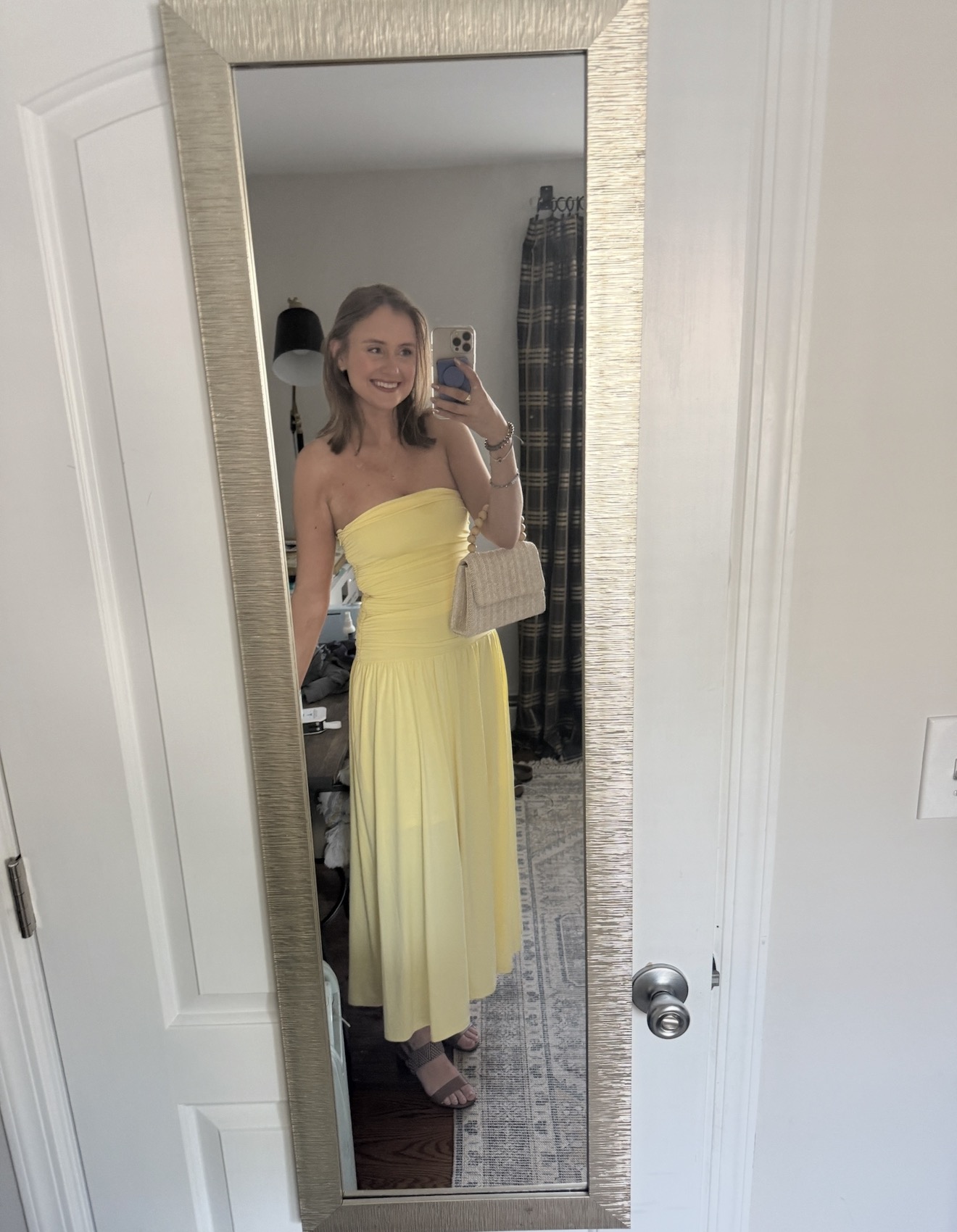 South Moon Under - Santal Dress - Butter Yellow Strapless Midi Dress by  South Moon Under - Pickle