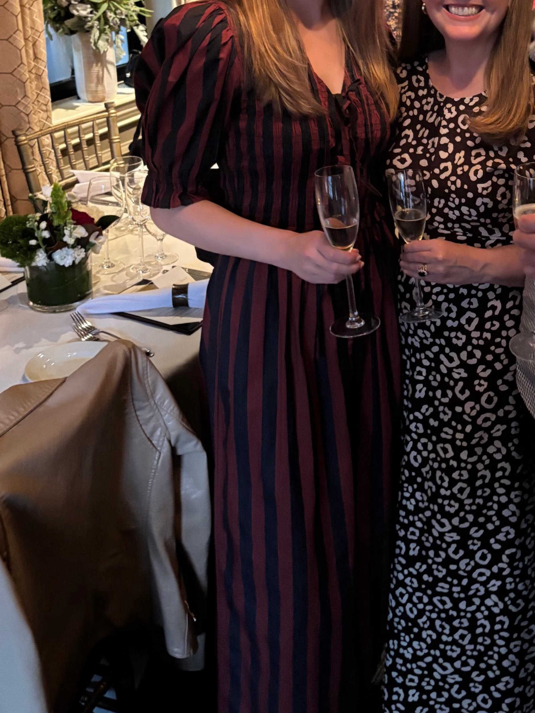 burgundy and black striped dress Navy by Damson Madder Color:Black and Pink Women's Beige Shirtdresses | Concealed zip to reverse. occasion-cocktail-evening