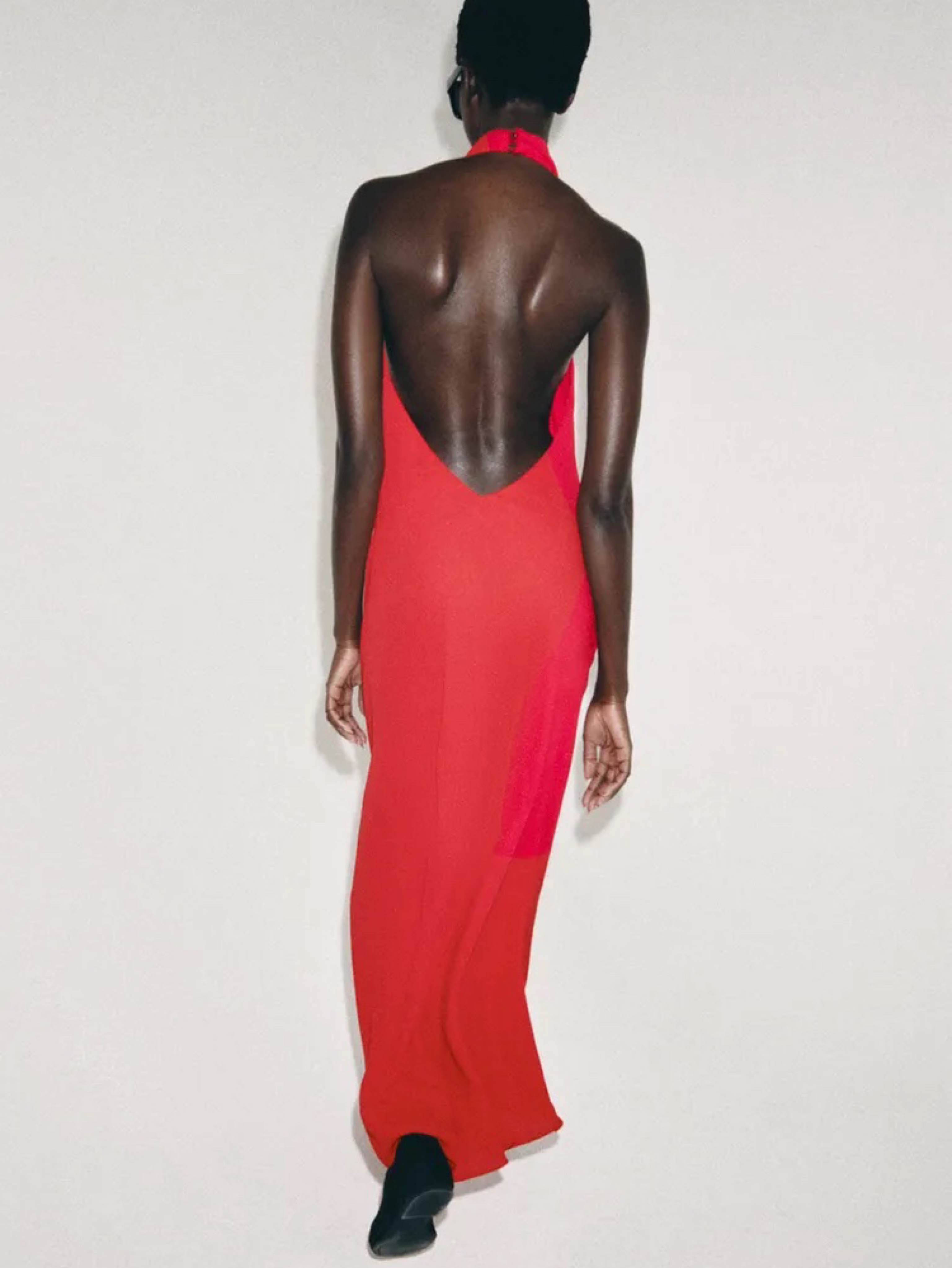 zara red dress open back Zara Long Red Dress OPEN BACK LONG SATIN DRESS Bright Red ZARA Australia