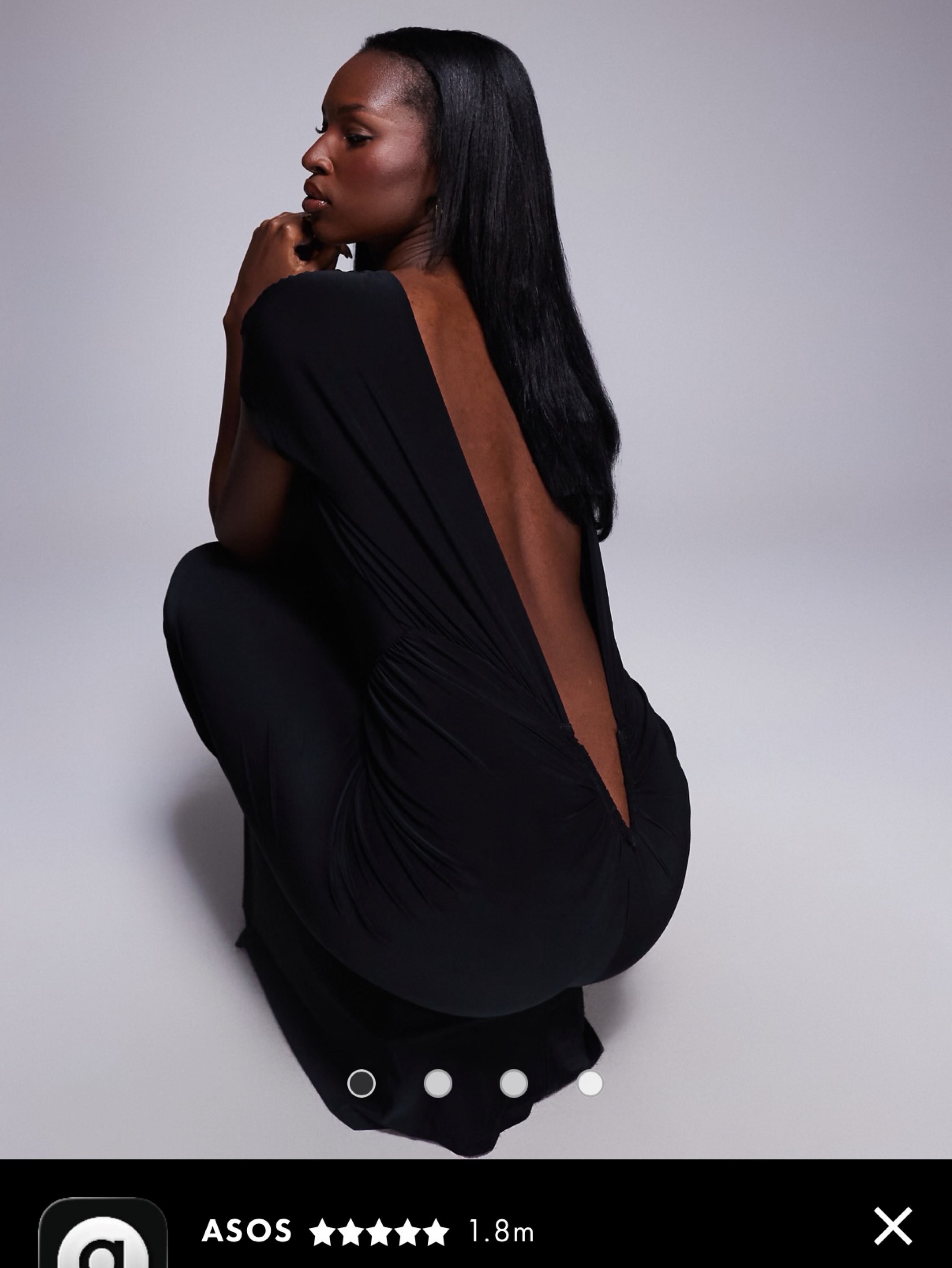 asos black maxi dress Ruched Jersey Dress, size 2 by ASOS Whether paired with boots or heels ASOS DESIGN bandeau ruffle tiered