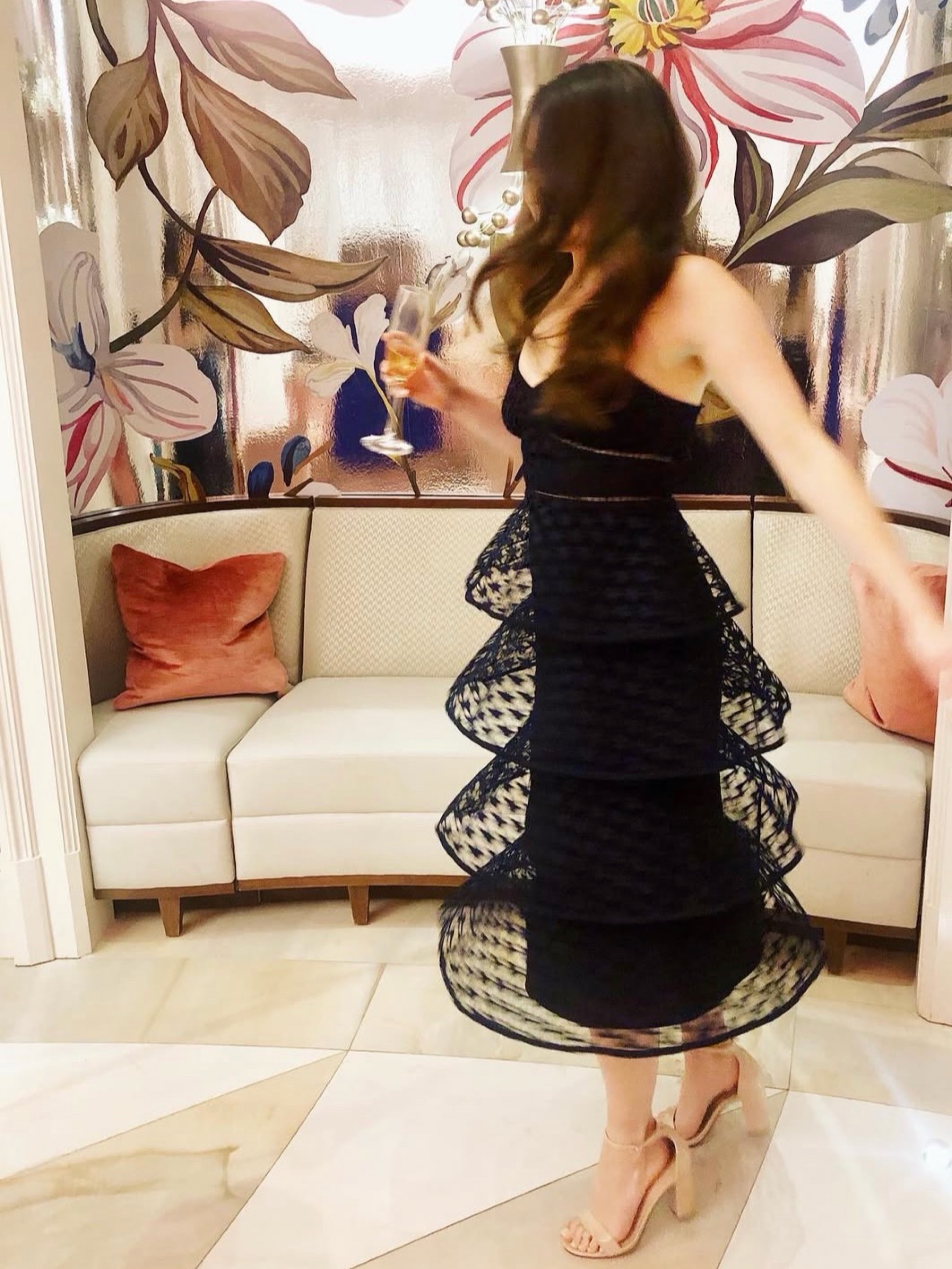 Club Monaco Becaw Midi Tiered Lace Dress