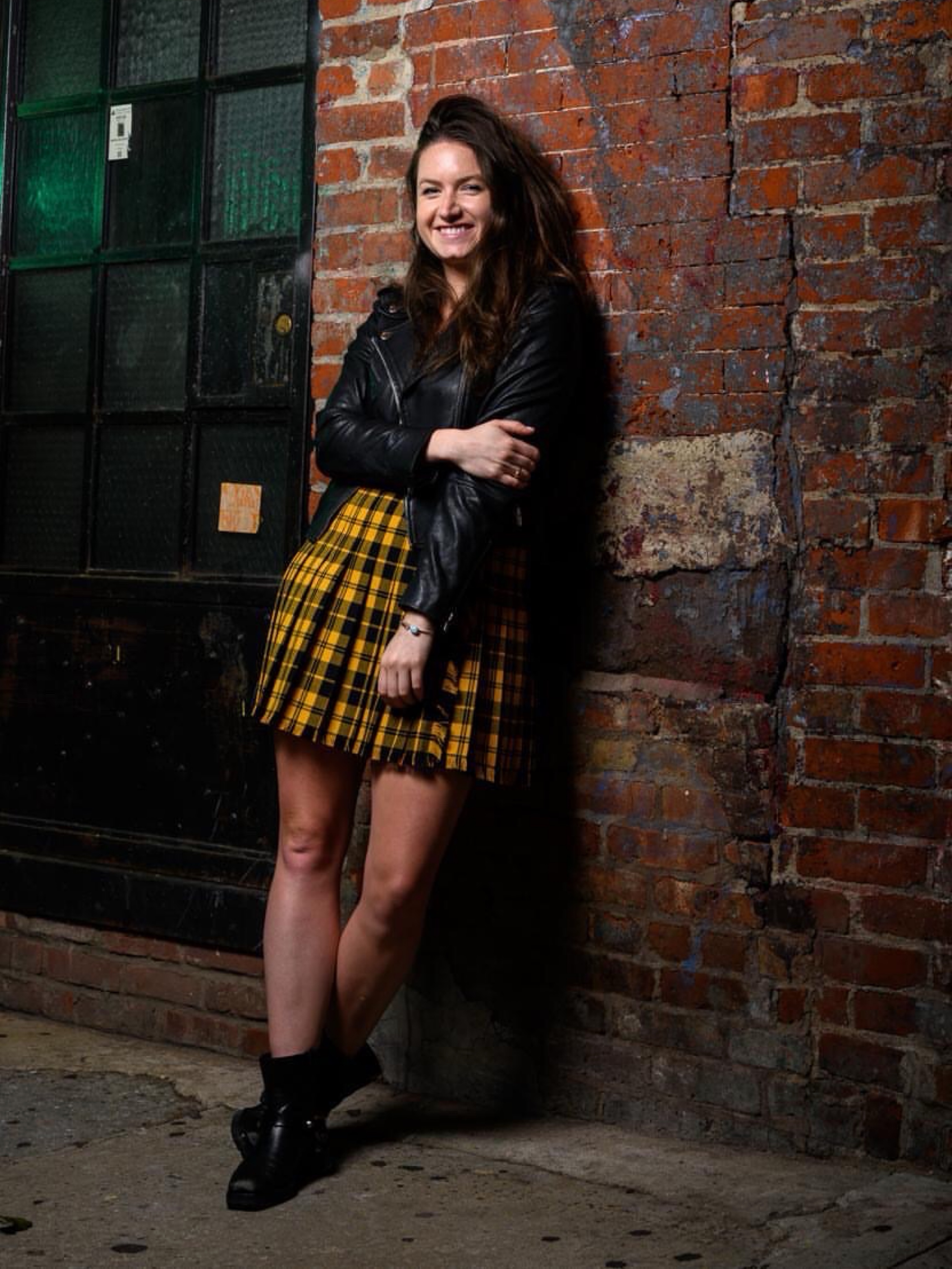 Polo Ralph Lauren Yellow Plaid Pleated Mini Skirt
