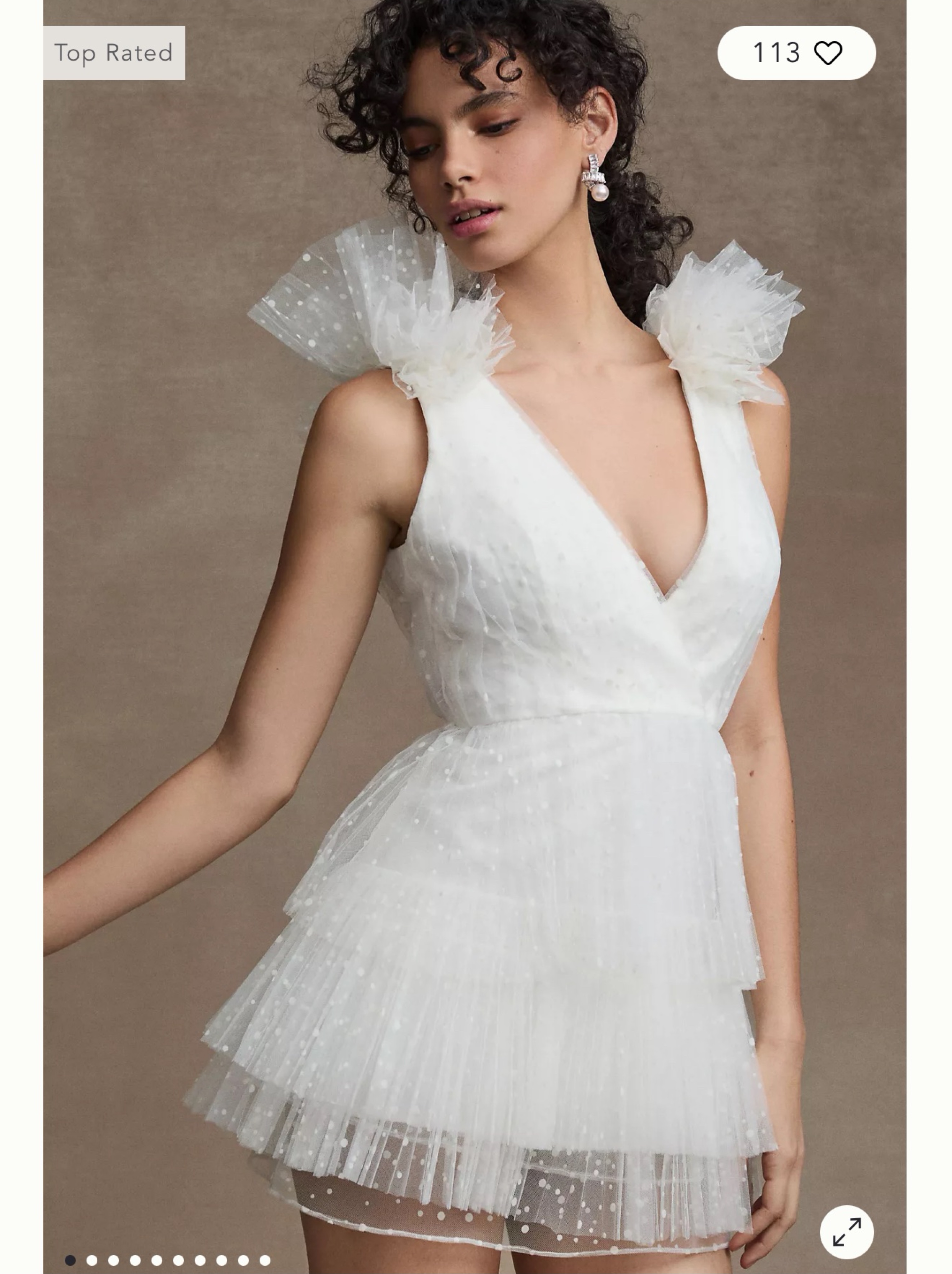 monique lhuillier white mini dress Pearl Knit Mini Dress 2 / Silk White