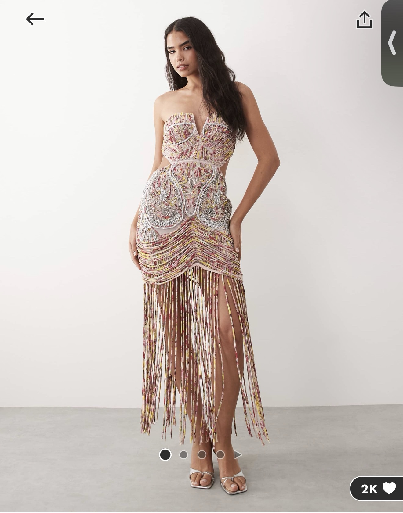 ASOS luxe premium embroidered fringed cupped maxi dress in pink by ASOS - Pickle ASOS luxe premium embroidered fringed cupped maxi dress in pink by ASOS - Pickle