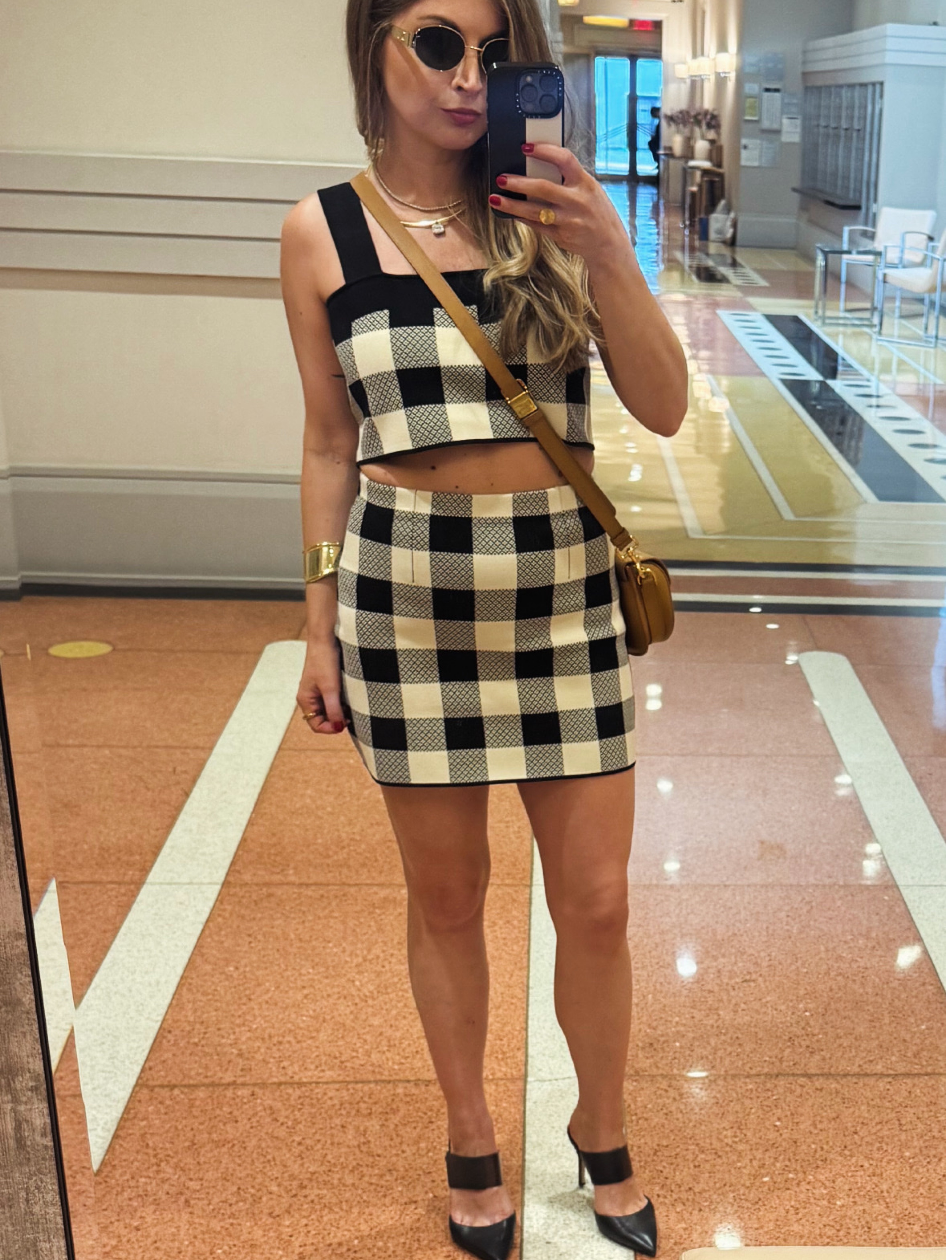 Posse Pippa Plaid Miniskirt Set