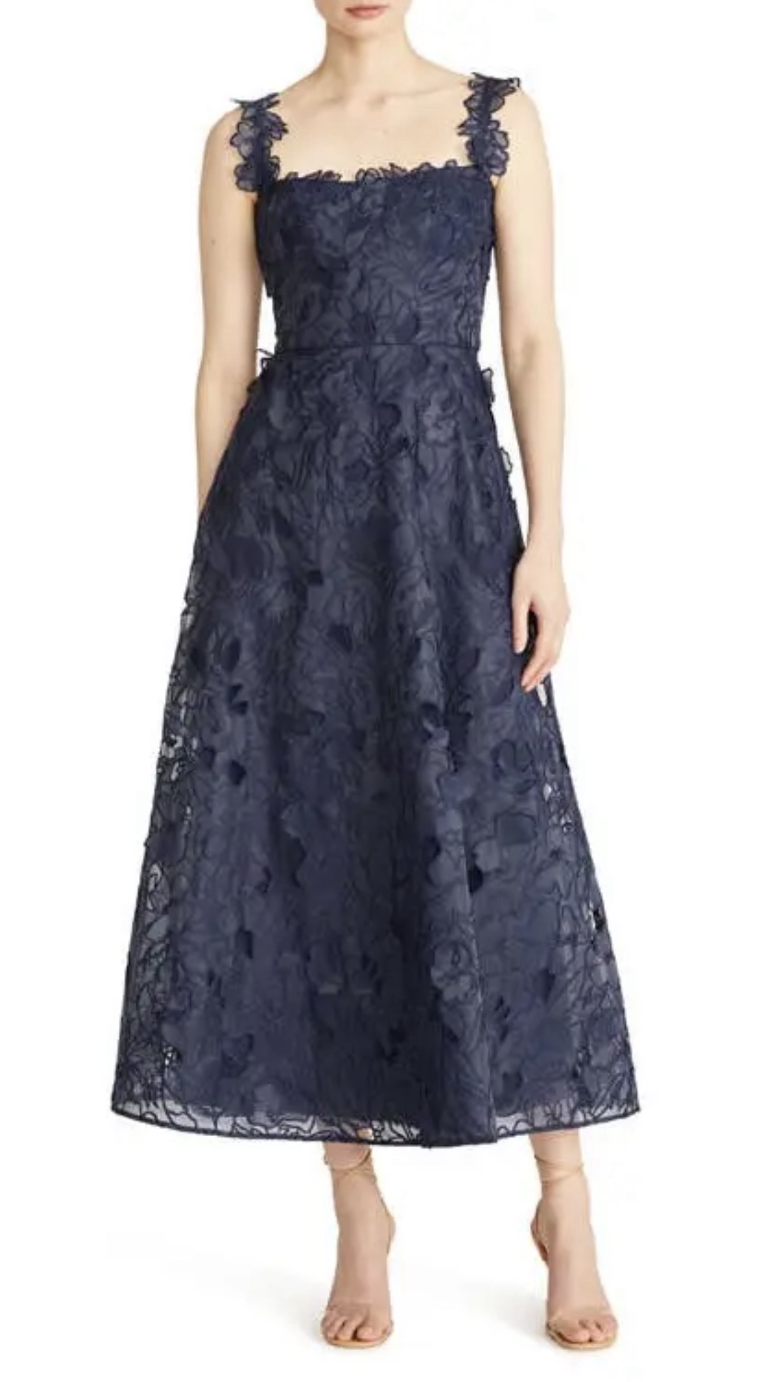 Monique Lhuillier - Juliette Embroidered Flower Organza Dress by ML Monique  Lhuillier - Pickle