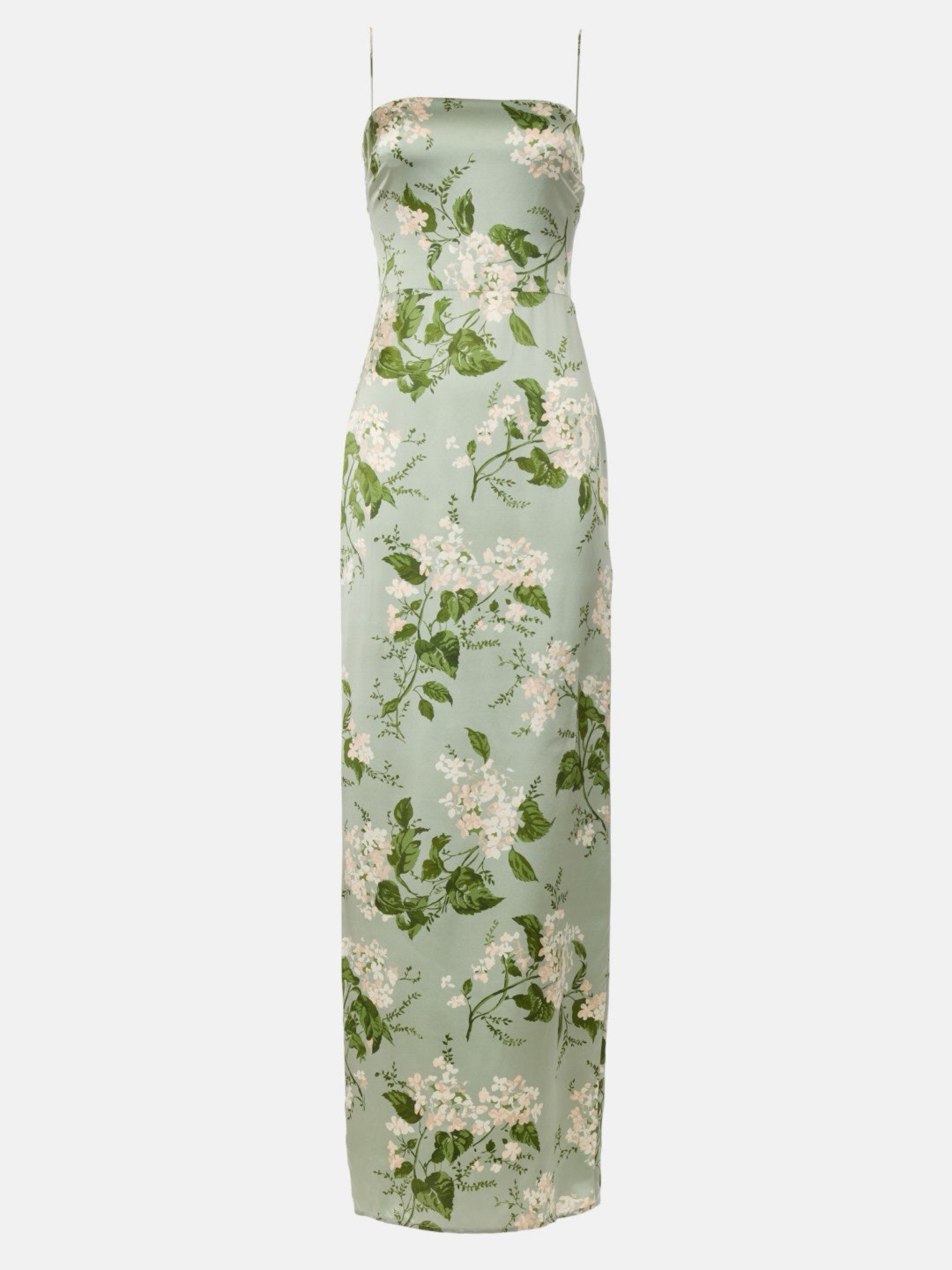 frankie silk dress tea garden Reformation Frankie Silk Dress Tea Garden