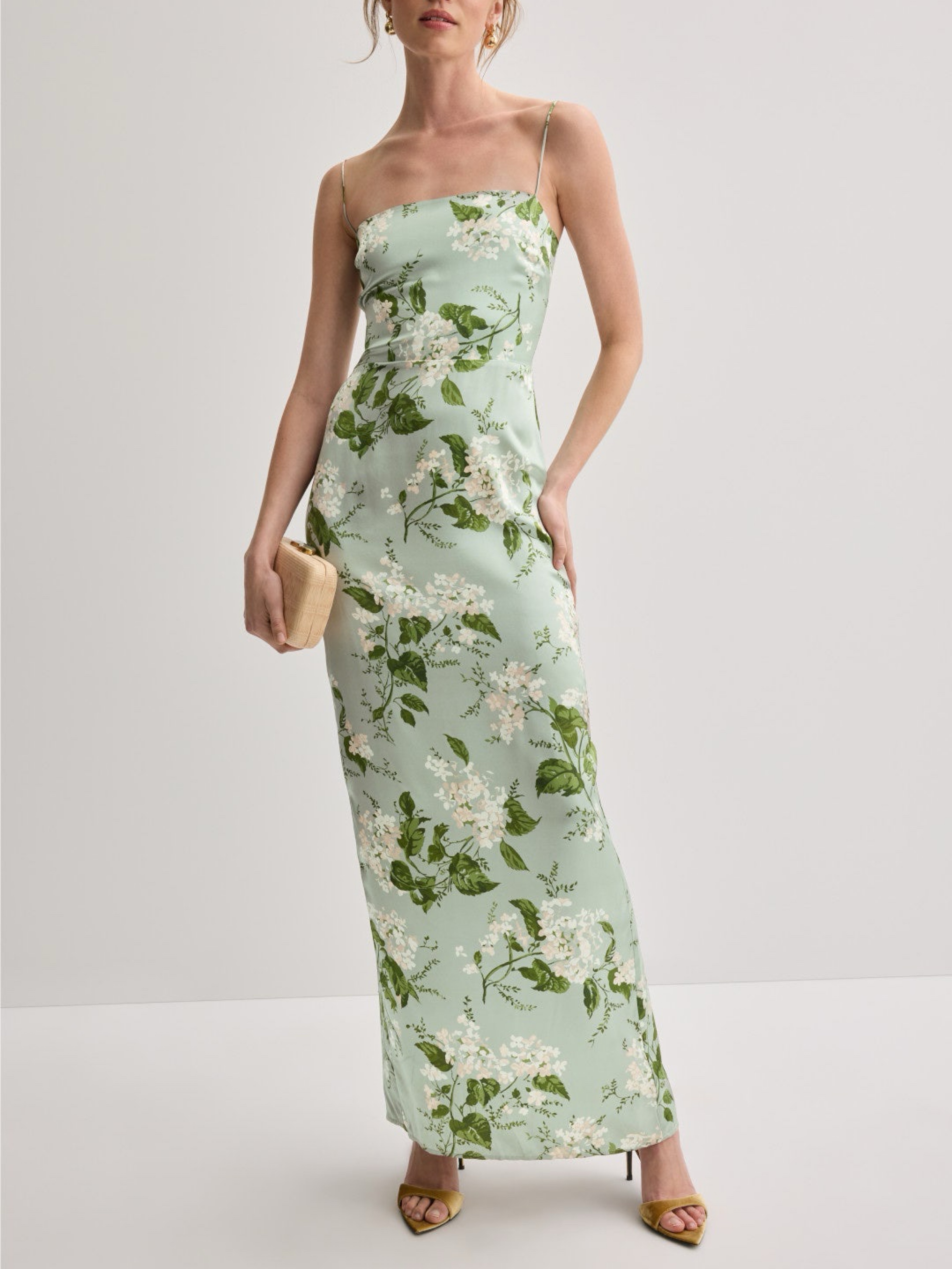 reformation frankie silk dress tea garden Frankie Silk Tea Garden  Petite Chrie