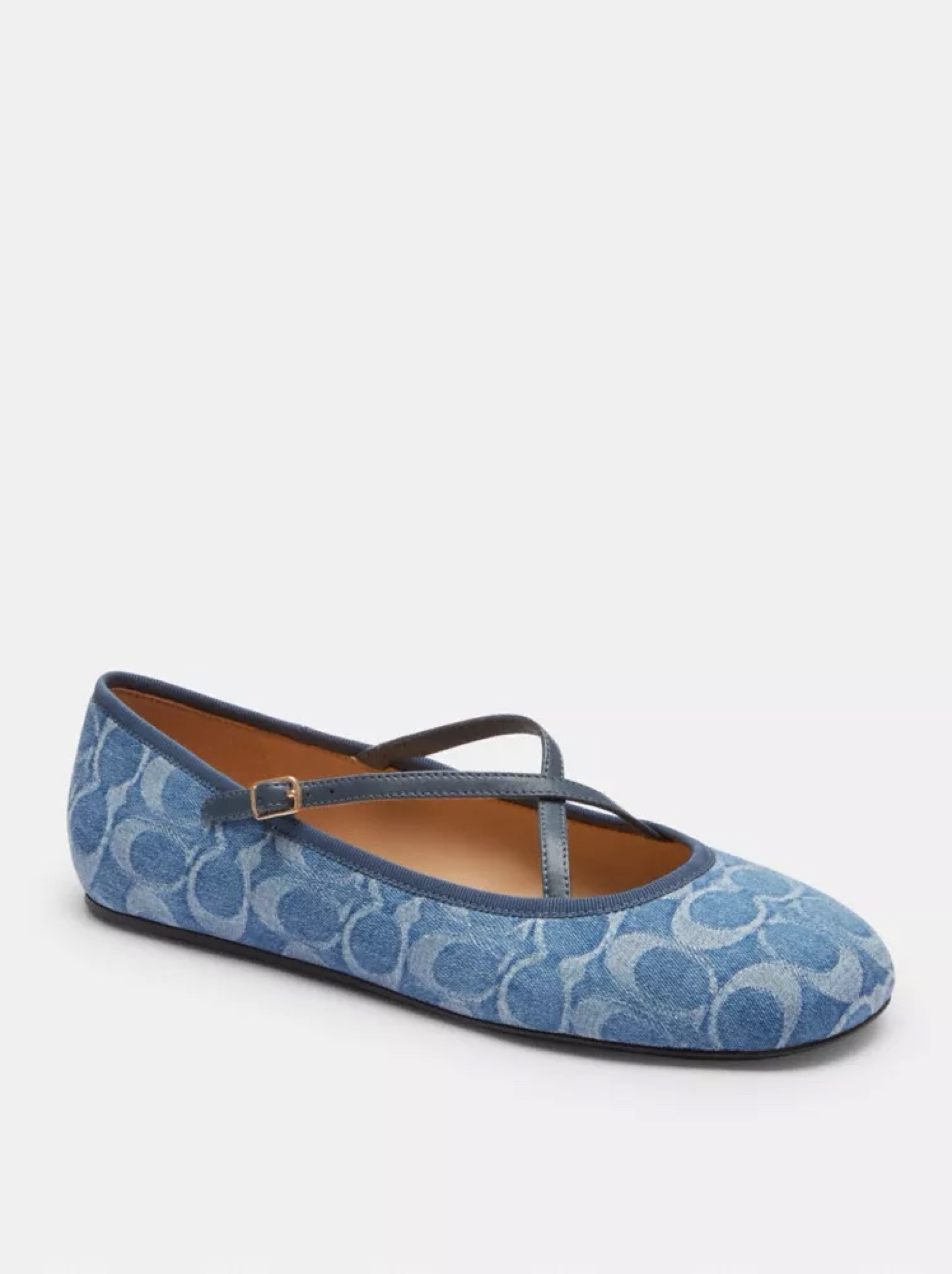 COACH | Signature Denim Monogram Mary Jane Flats