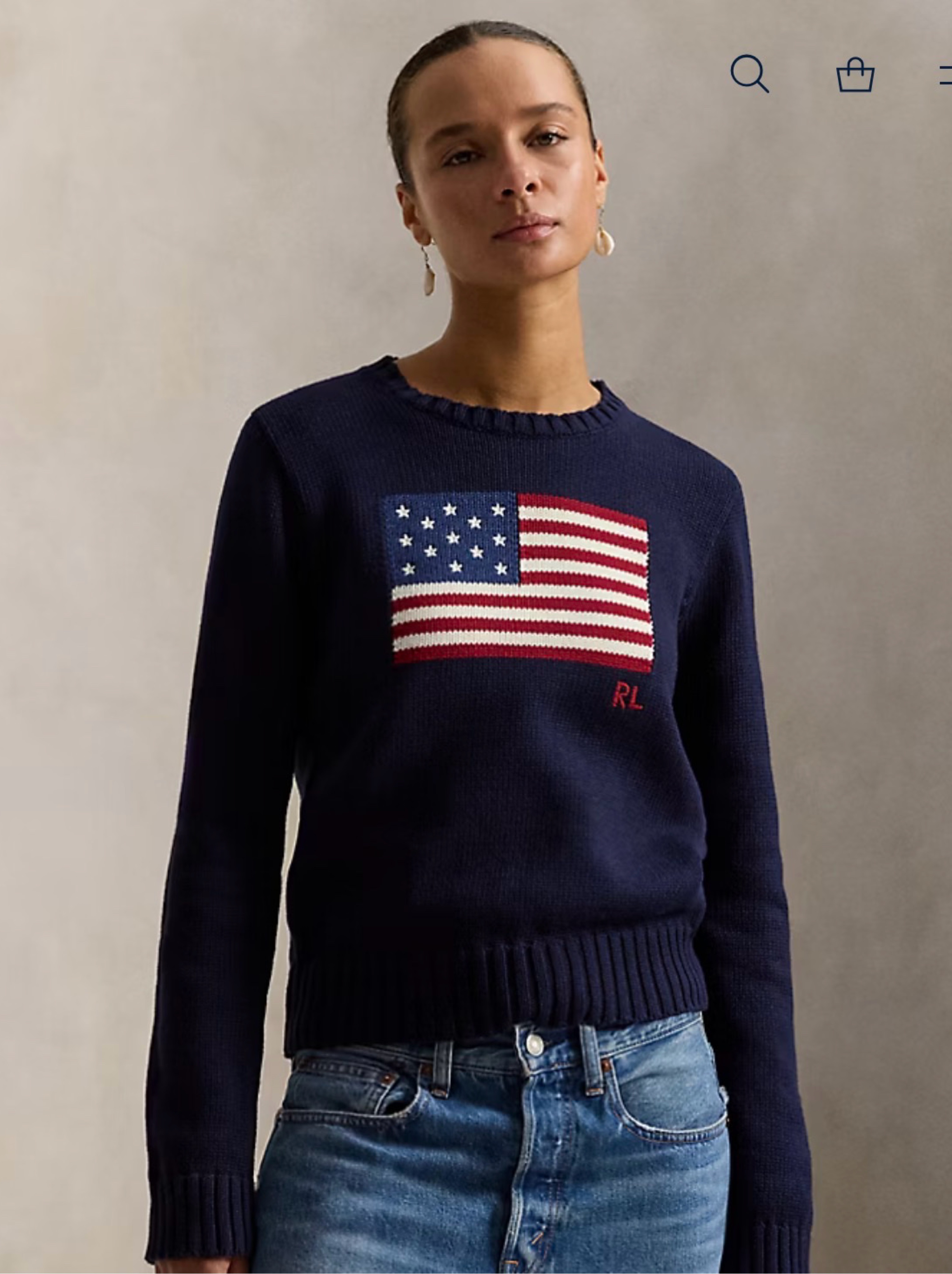 Ralph Lauren Iconic Flag Sweater by Polo Ralph Lauren - Pickle