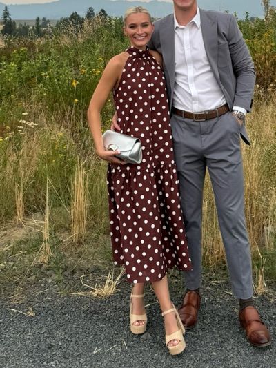 maeve polka dot halter dress Maeve Jamie Satin Halter Midi Dress