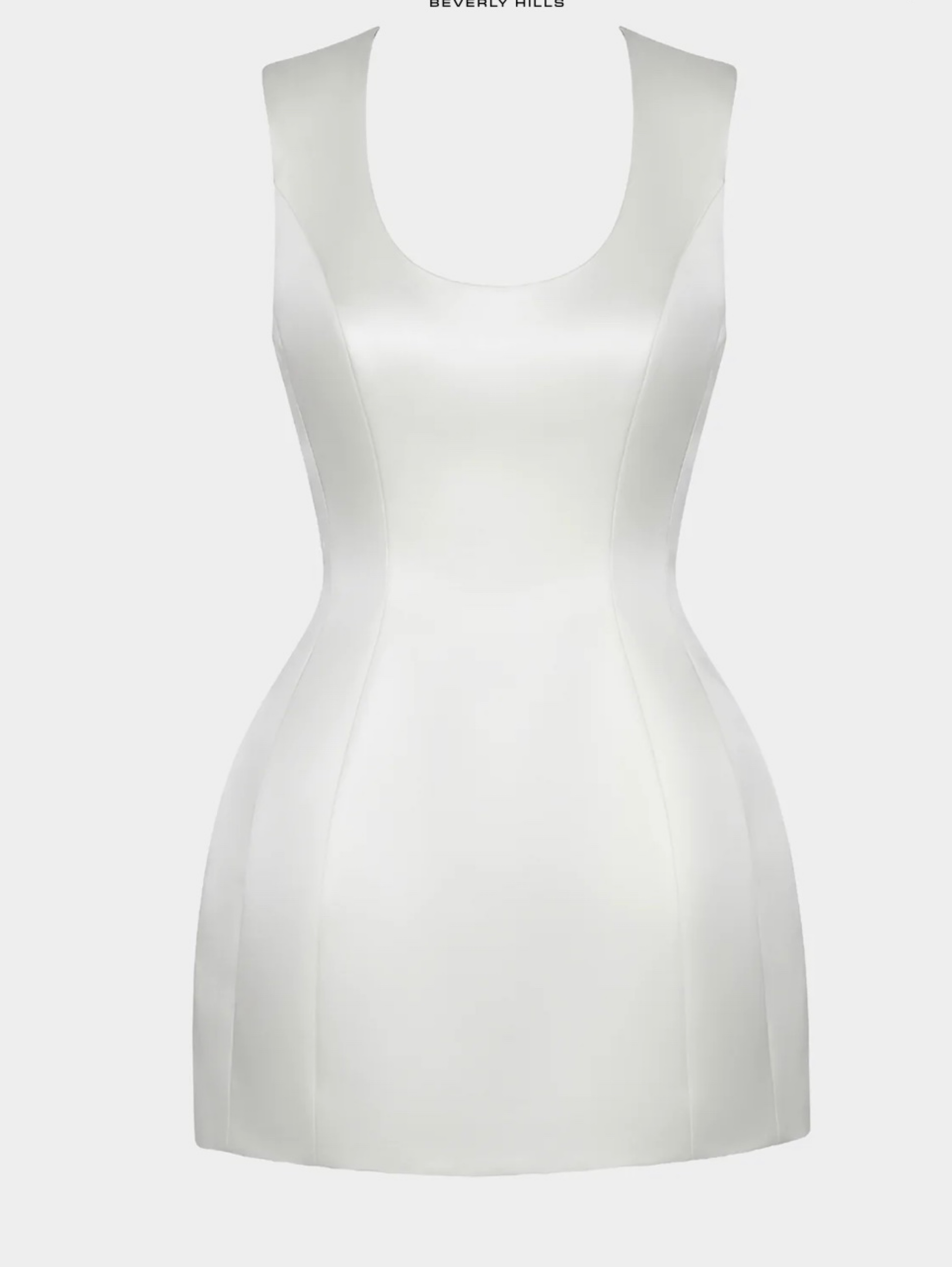 White Structured Mini Dress by Beverly Hills - Pickle White Structured Mini Dress by Beverly Hills - Pickle