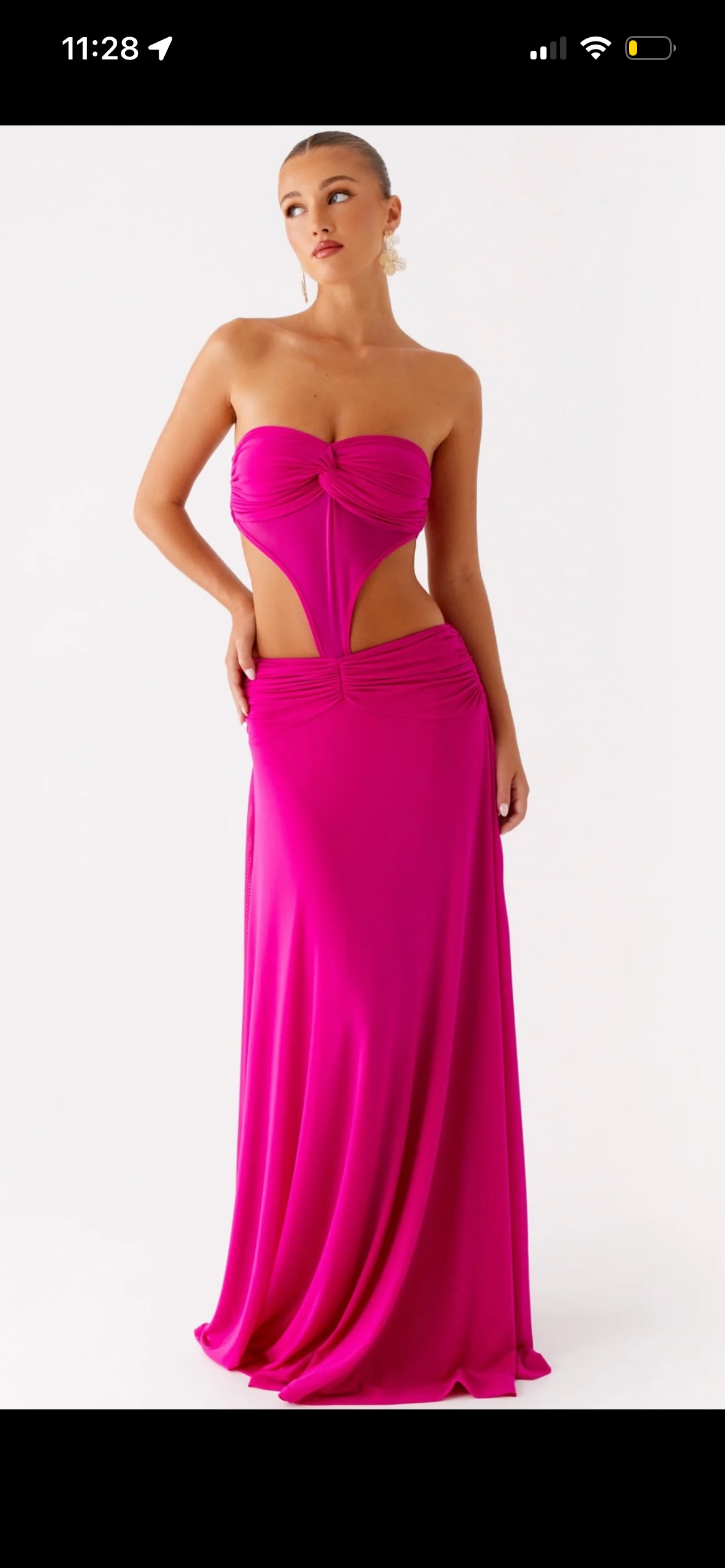Peppermayo Cut-Out Strapless Maxi Dress by Peppermayo - Pickle Peppermayo Cut-Out Strapless Maxi Dress by Peppermayo - Pickle