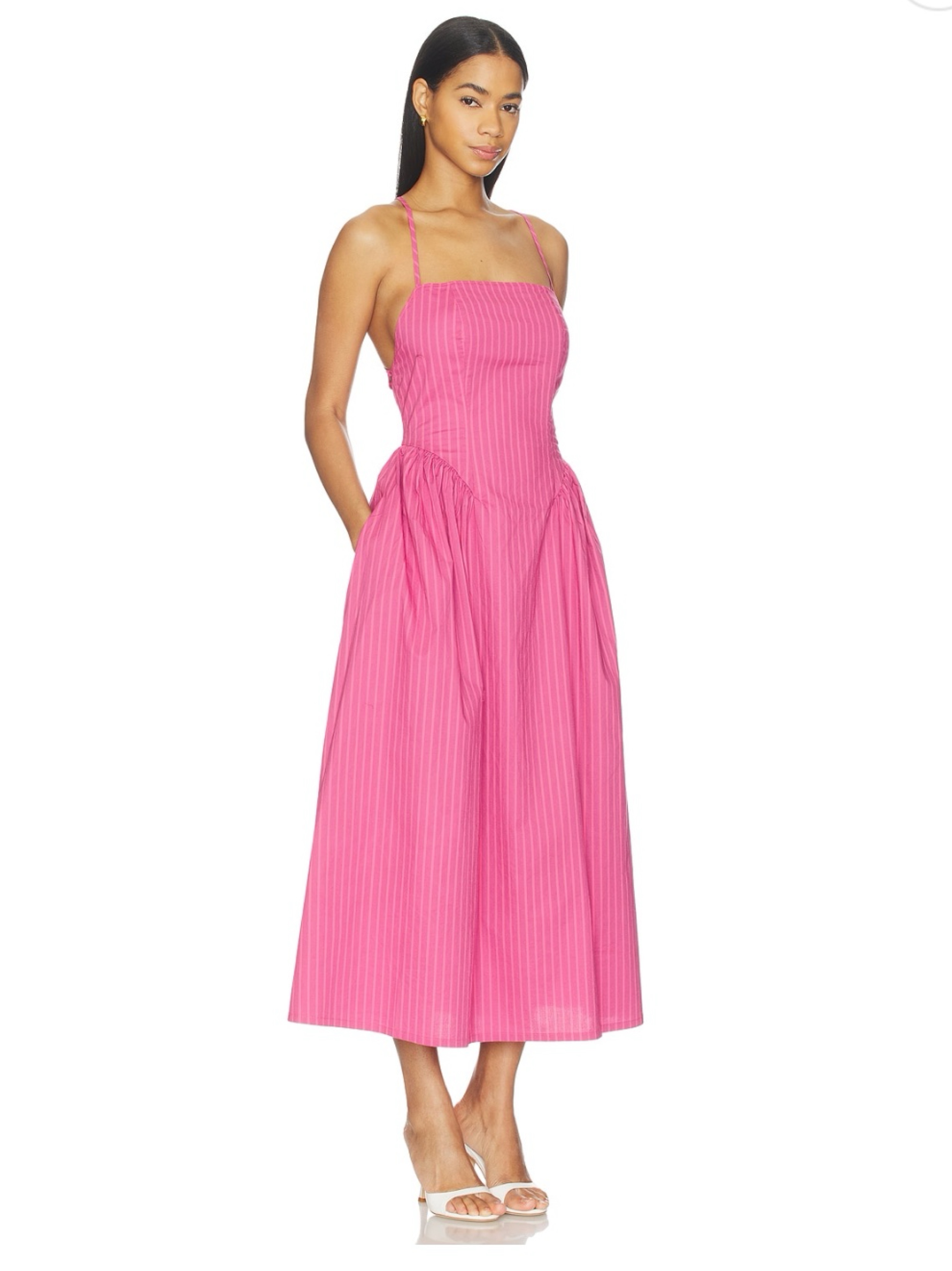 PISTOLA Sadee Open Back Dress in Magenta by Pistola - Pickle