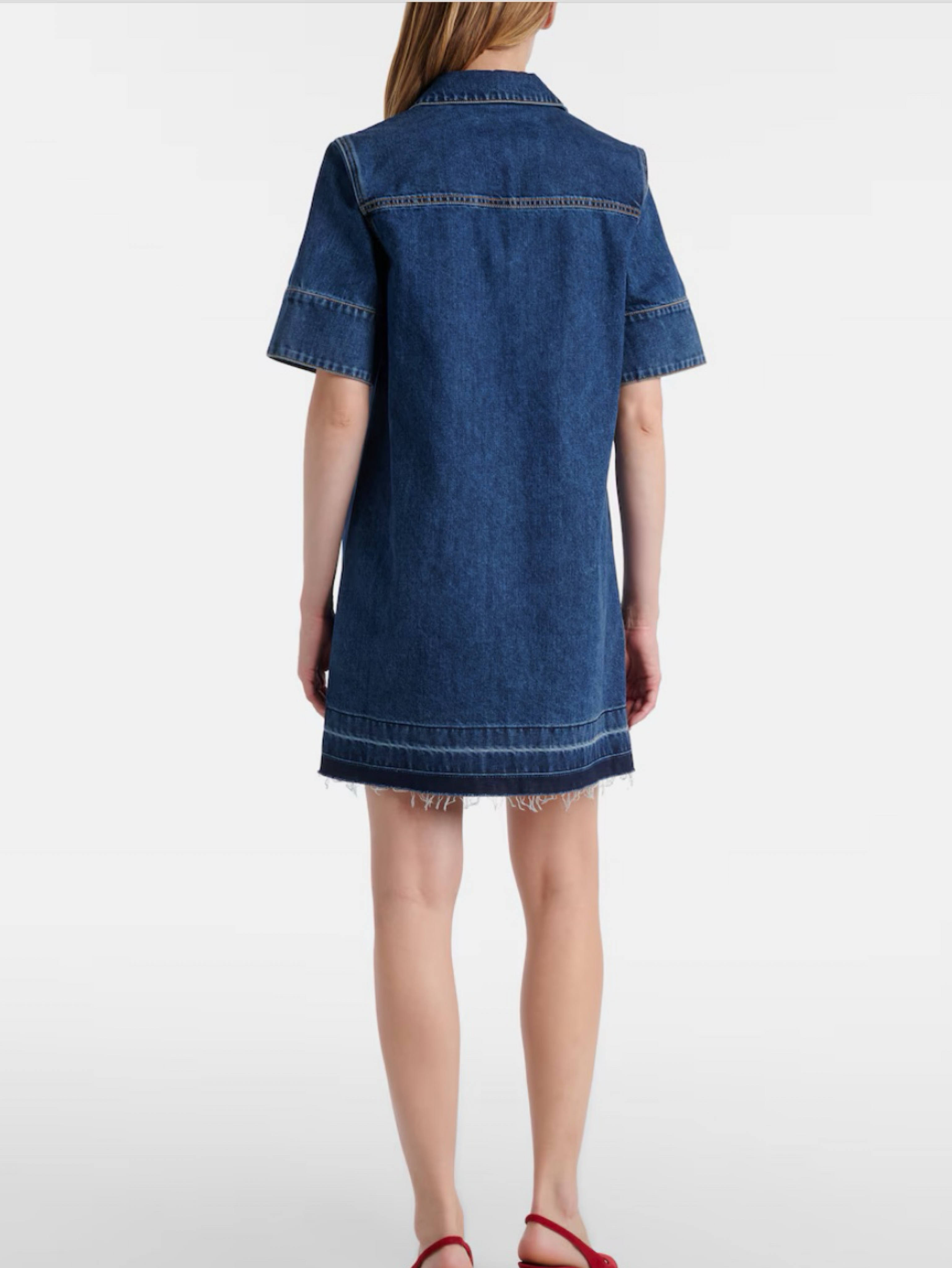 veronica beard denim dress Raymond Mini | Midnight Wash 100% Cotton Machine wash cold Style #J25127100193C9 Veronica Beard Blue Denim Collared