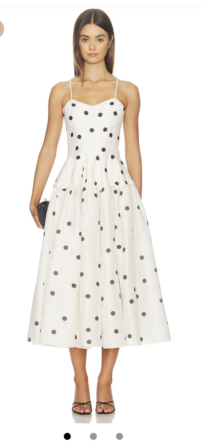 alexis midi dress line and dot Alexis Malia Dress by Alexis