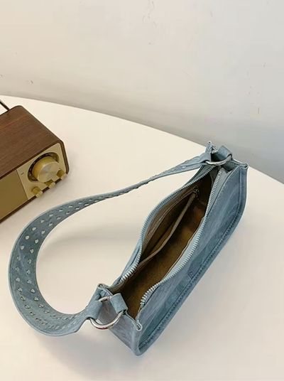 Studded light blue shoulder bag by Boutique - Pickle
