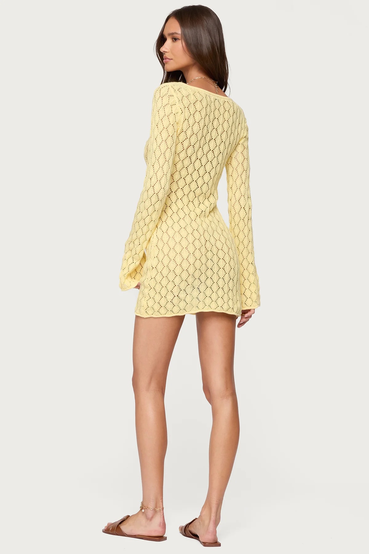 long sleeve mini dress wedding guest Mac Duggal Floral Brocade Balloon Sleeve Mini Dress