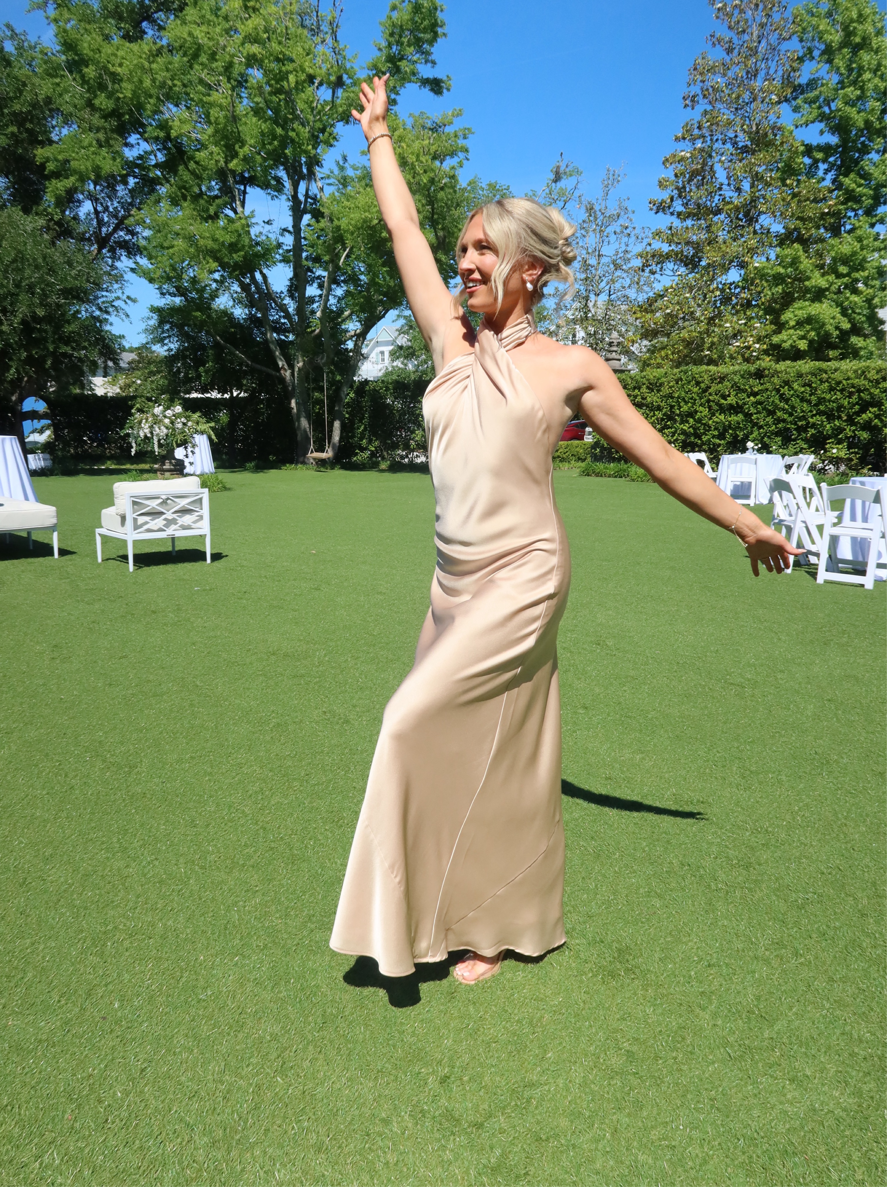 show me your mumu bridesmaid dresses Samantha Ruffle Wrap Dress ~ Rose Gold Luxe Satin XS Fully lined mumu bridesmaid dresses Introducing the