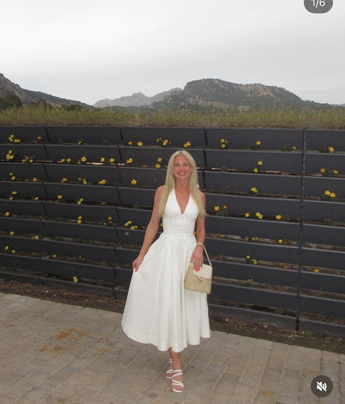 house of cb white dress halter 'Tallulah' White Halter Neck Cotton Midi Dress