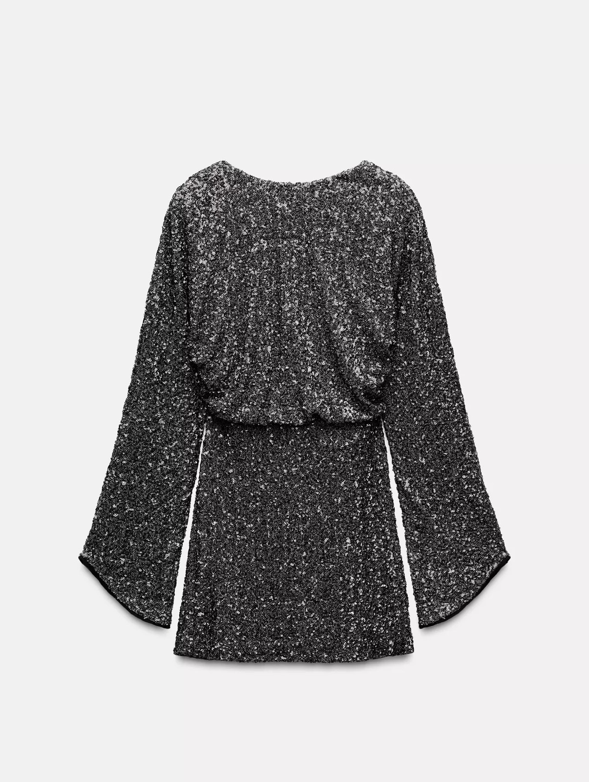 zara black sequin mini dress Zara sequin mini dress black bow detail NWT