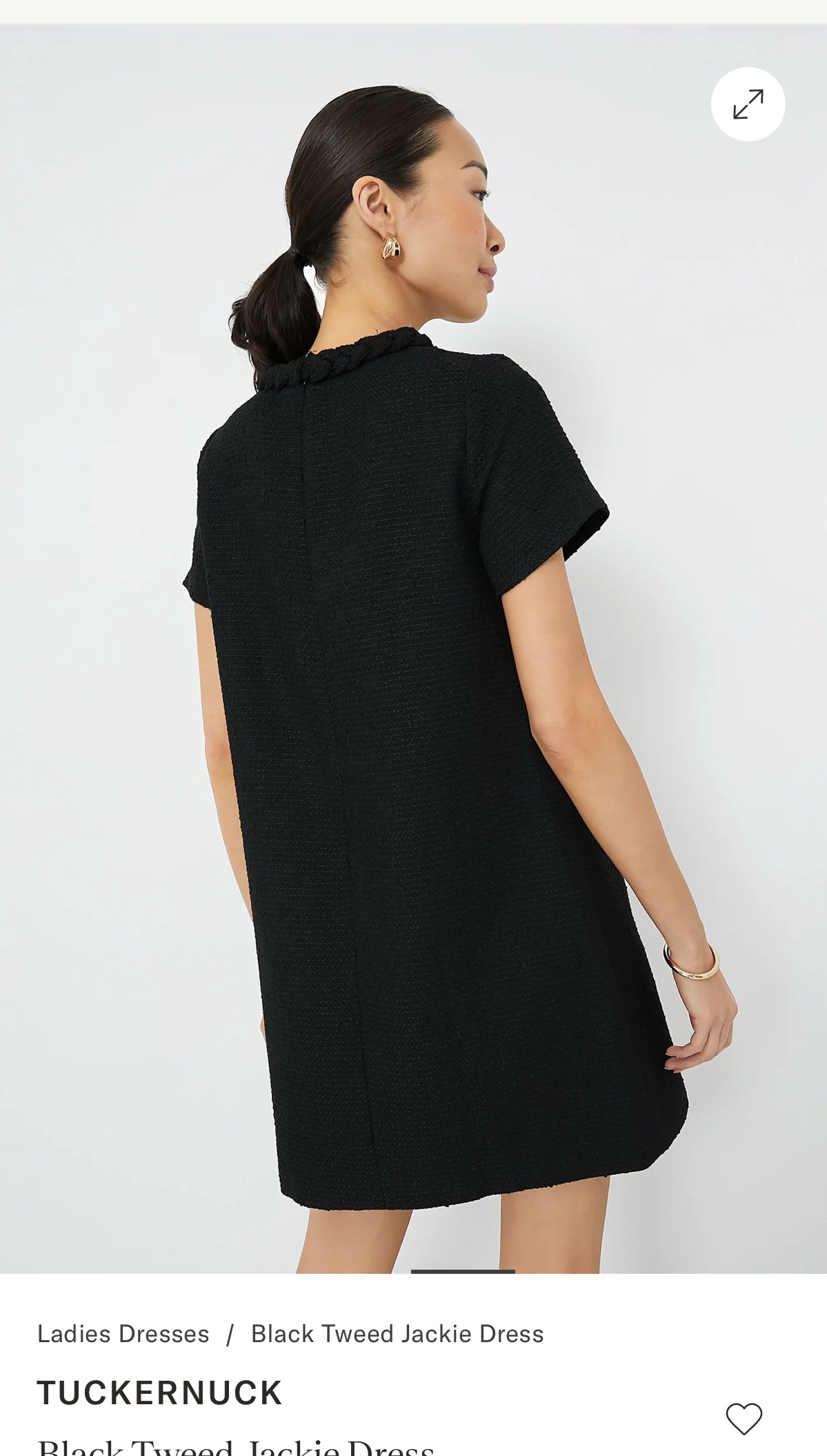 Tuckernuck Black Tweed Jackie Dress by Tuckernuck - Pickle