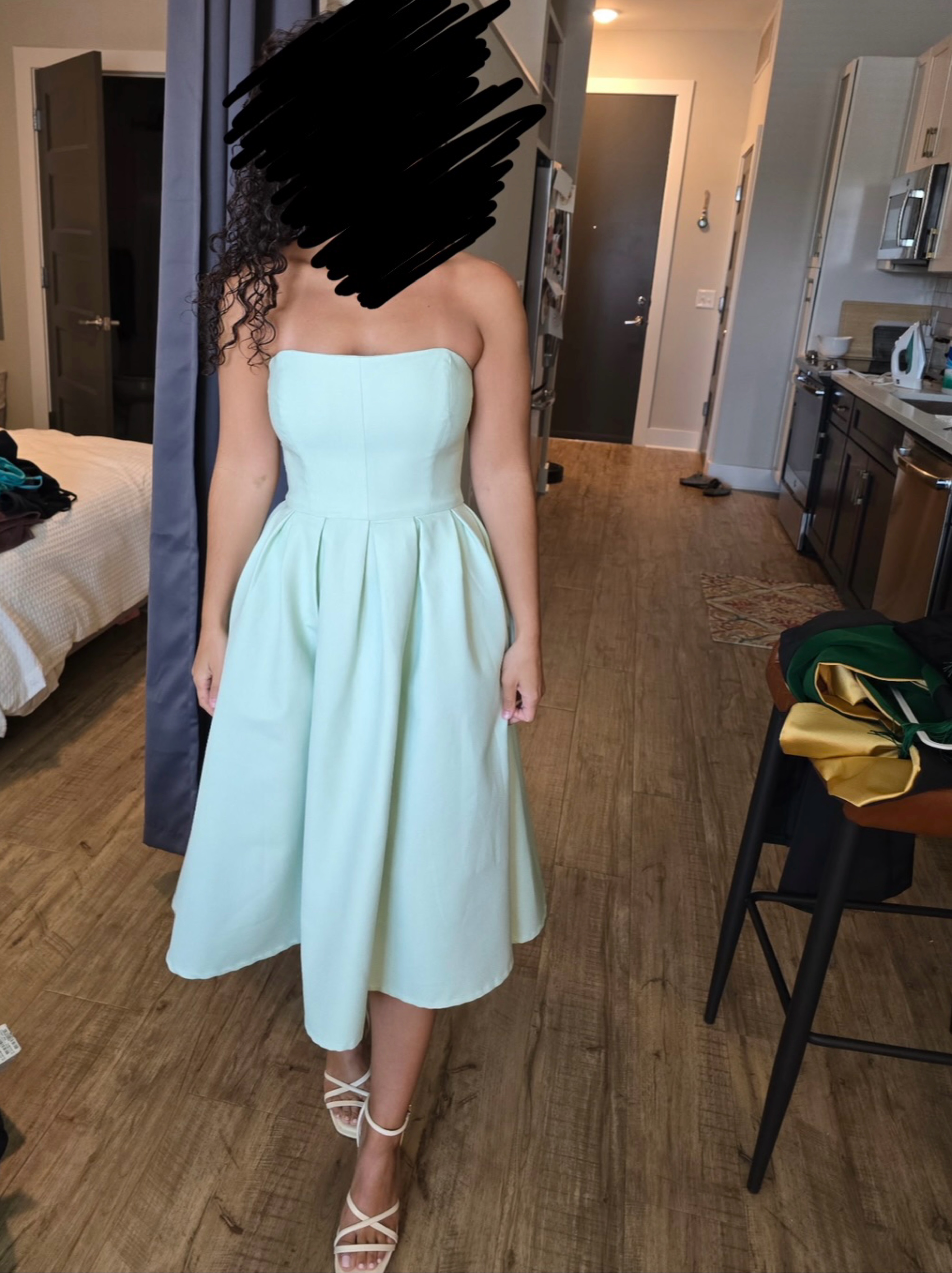 Mint Green Strapless Midi Dress by Lulus - Pickle Mint Green Strapless Midi Dress by Lulus - Pickle