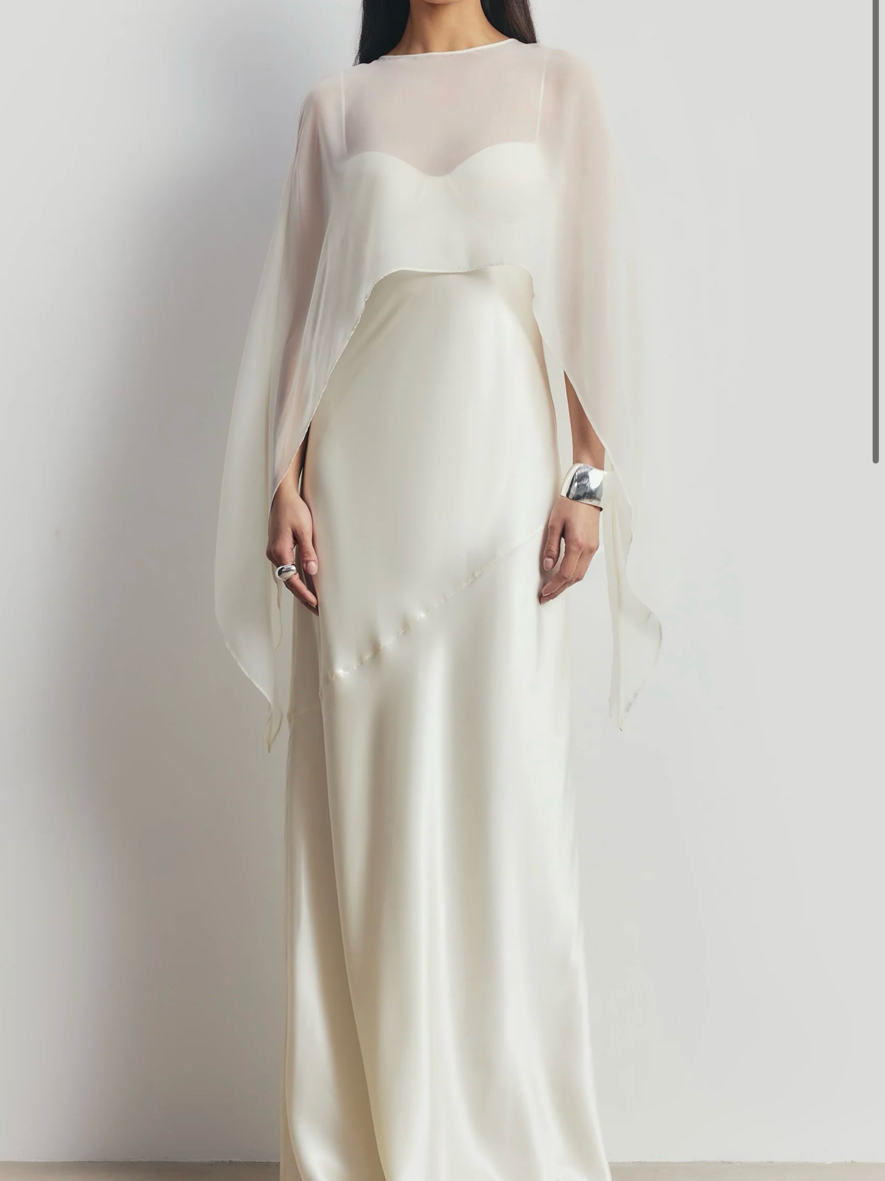 rehearsal dinner dress satin Leely Women Ivory Satin Long Engagement Dress with Pockets V-Neck A Line Rehearsal Dinner Dress with Sleeves