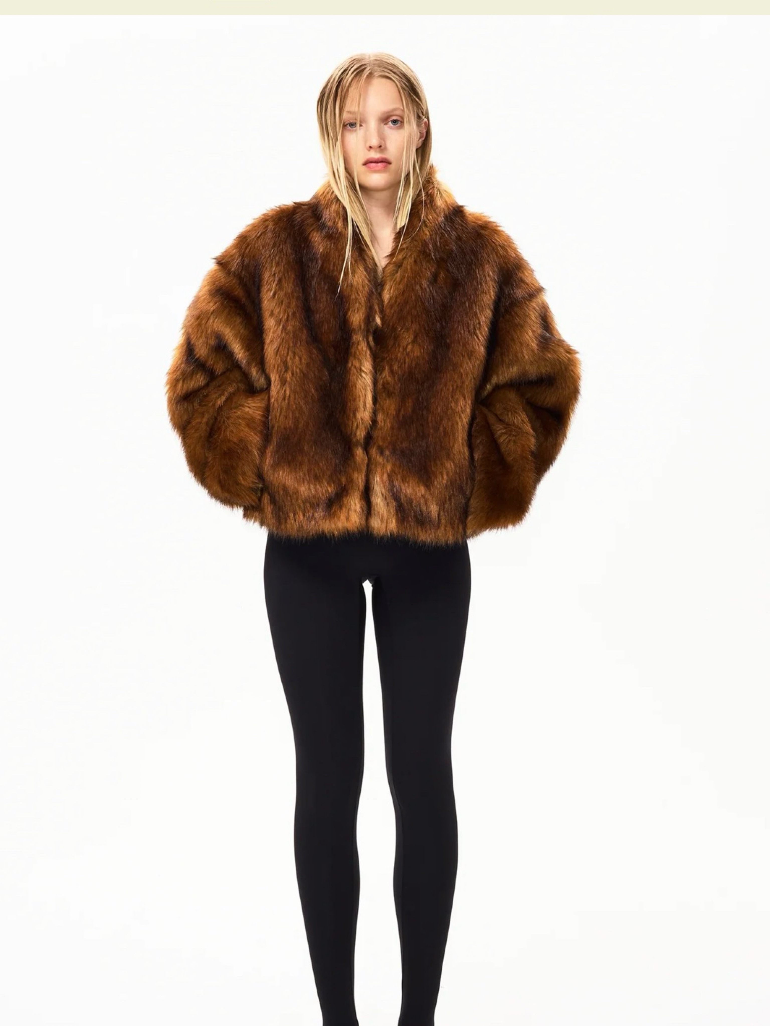 KHY Cropped fur coat