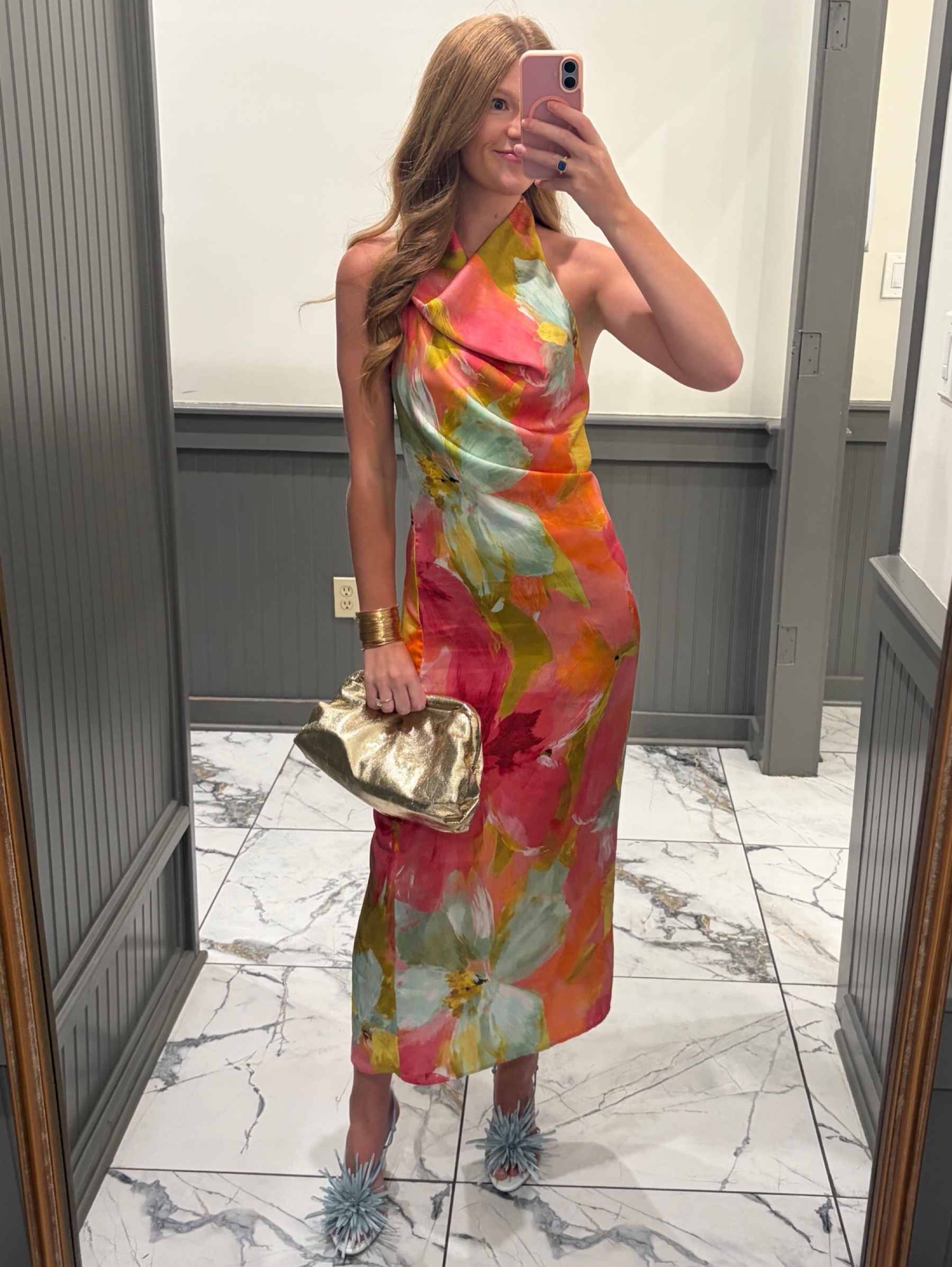 Floral halter dress by Zara