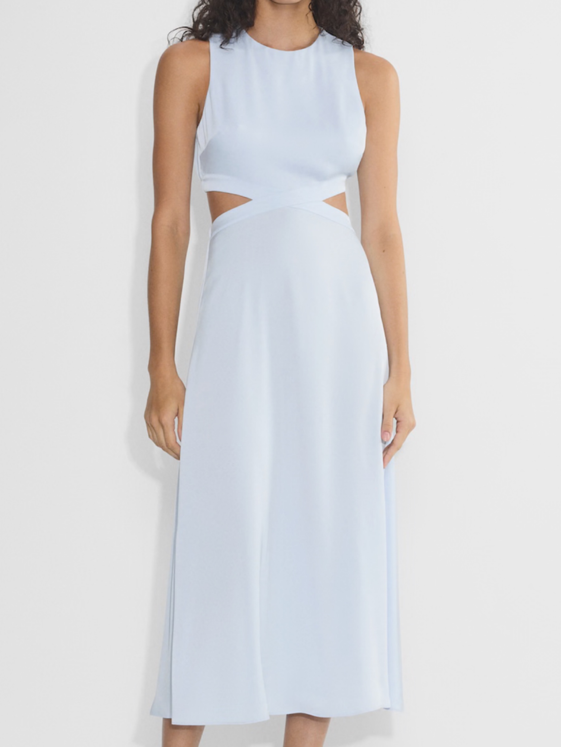 Aritzia Satin Cutout Midi Dress by Aritzia