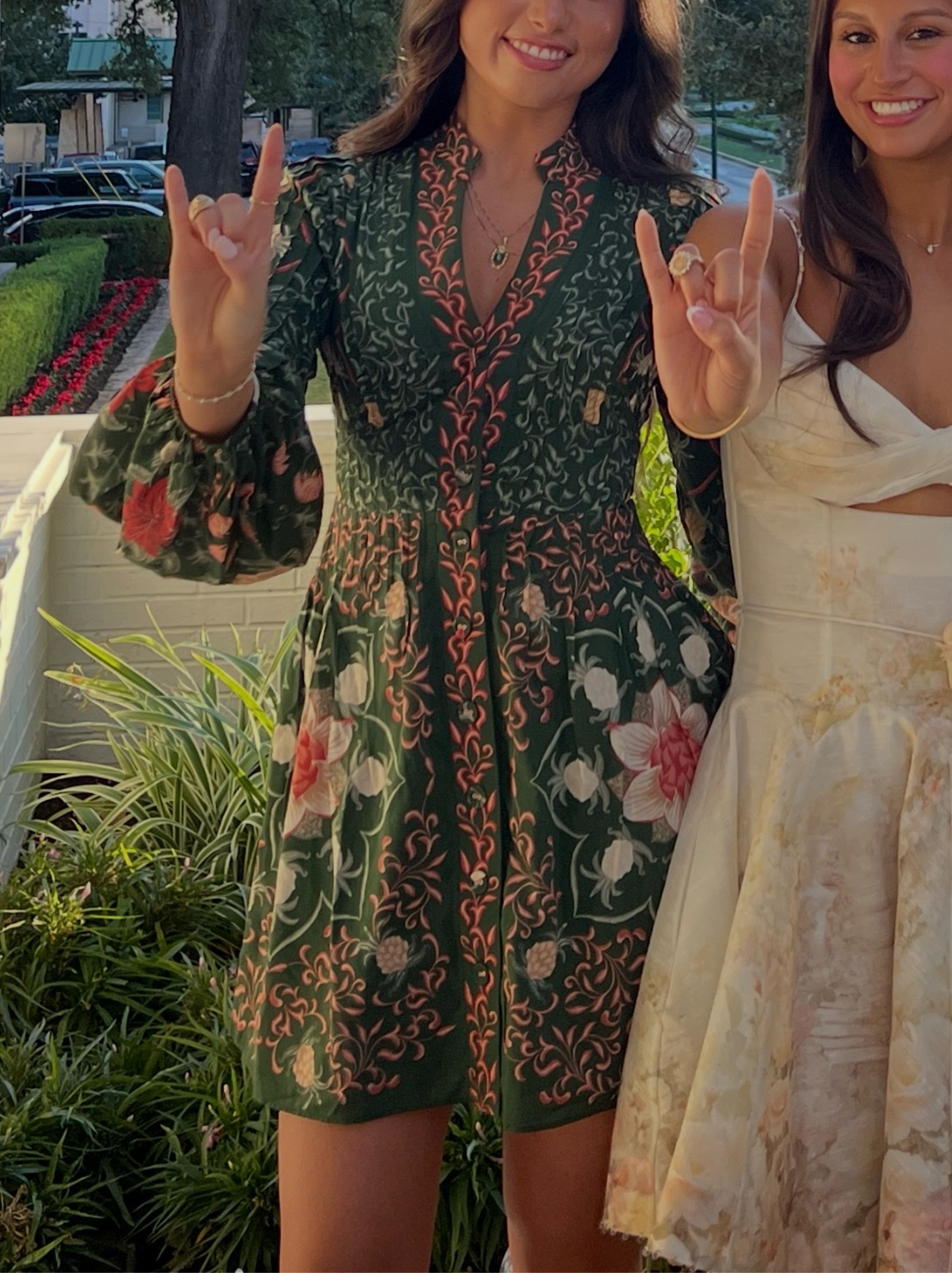 green pineapple garden long sleeve mini dress Green Pineapple Garden Long Sleeve Mini Dress  FARM Rio