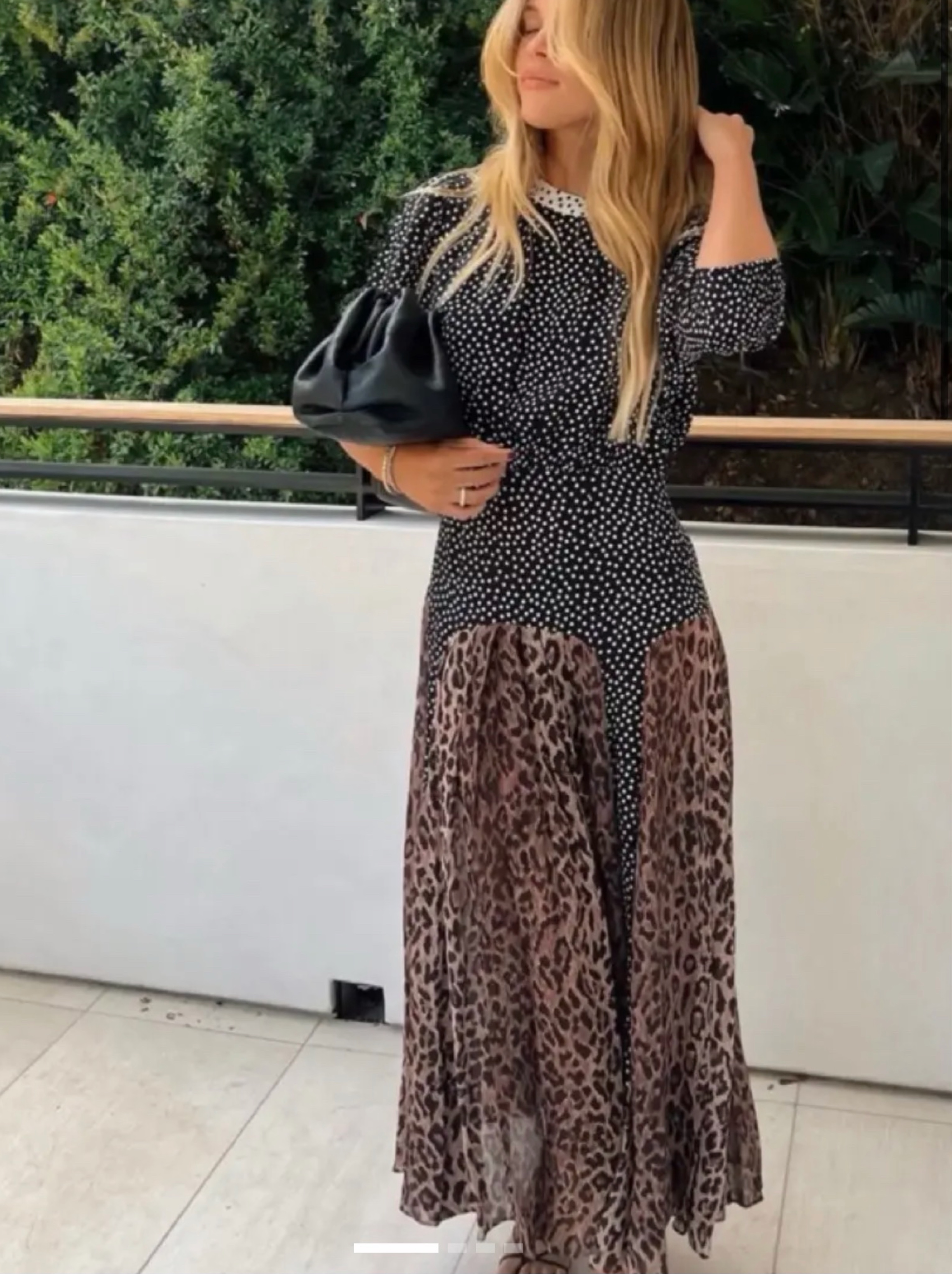 RIXO Meg leopard midi dress
