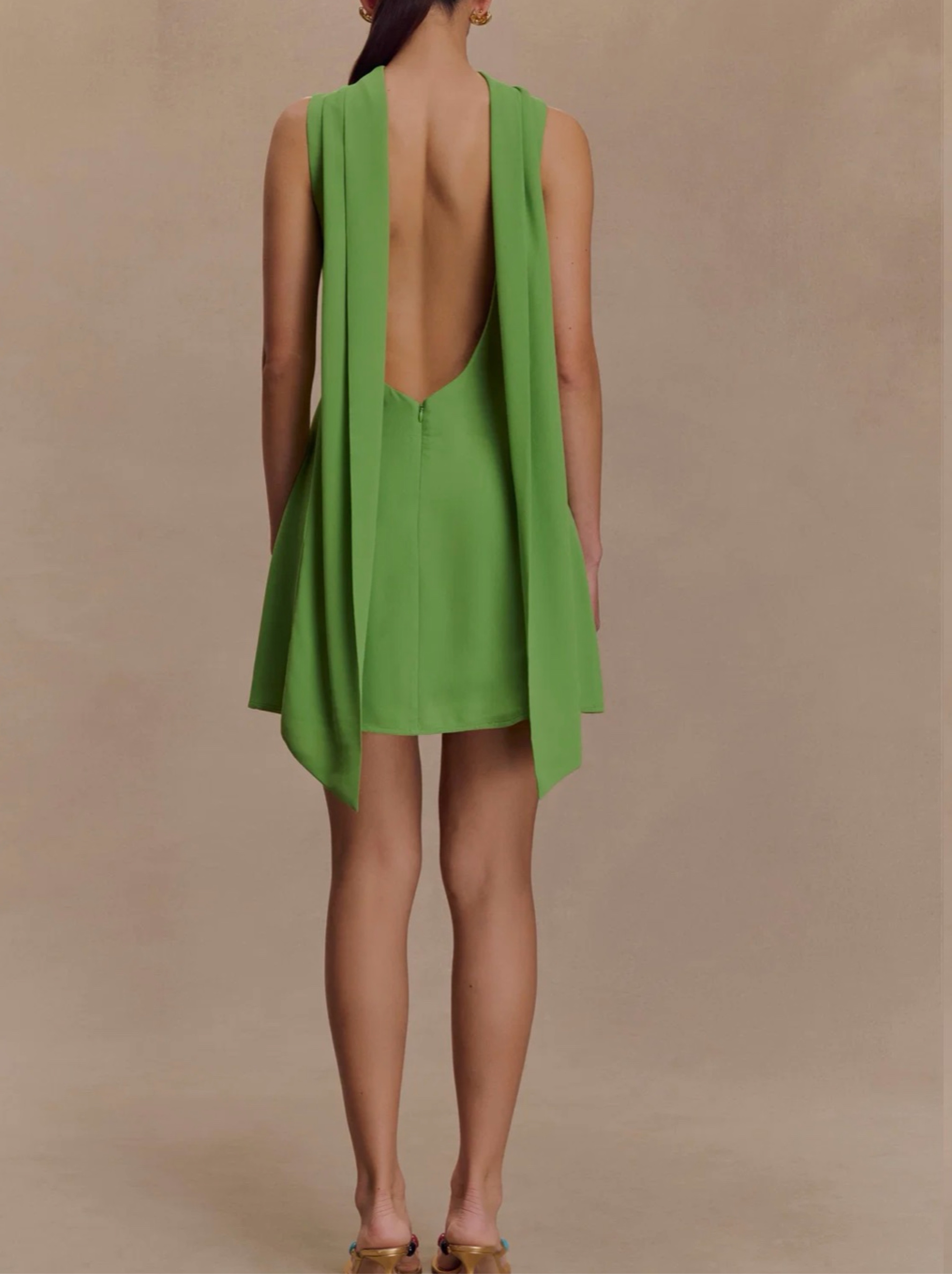 Meshki Wynter scarf draped mini dress