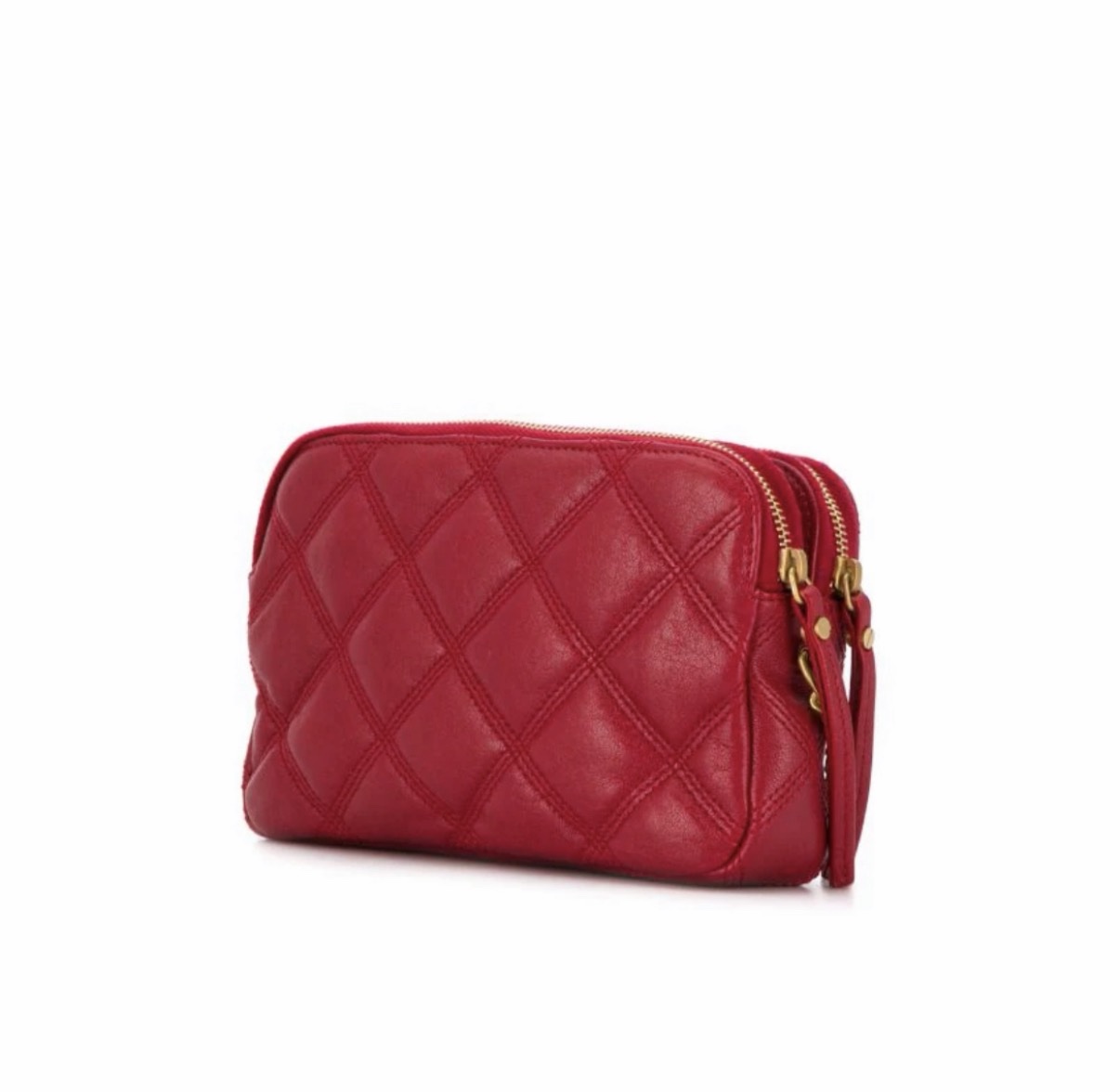 YSL Red Quilted Leather Crossbody Bag by Saint Laurent - Pickle