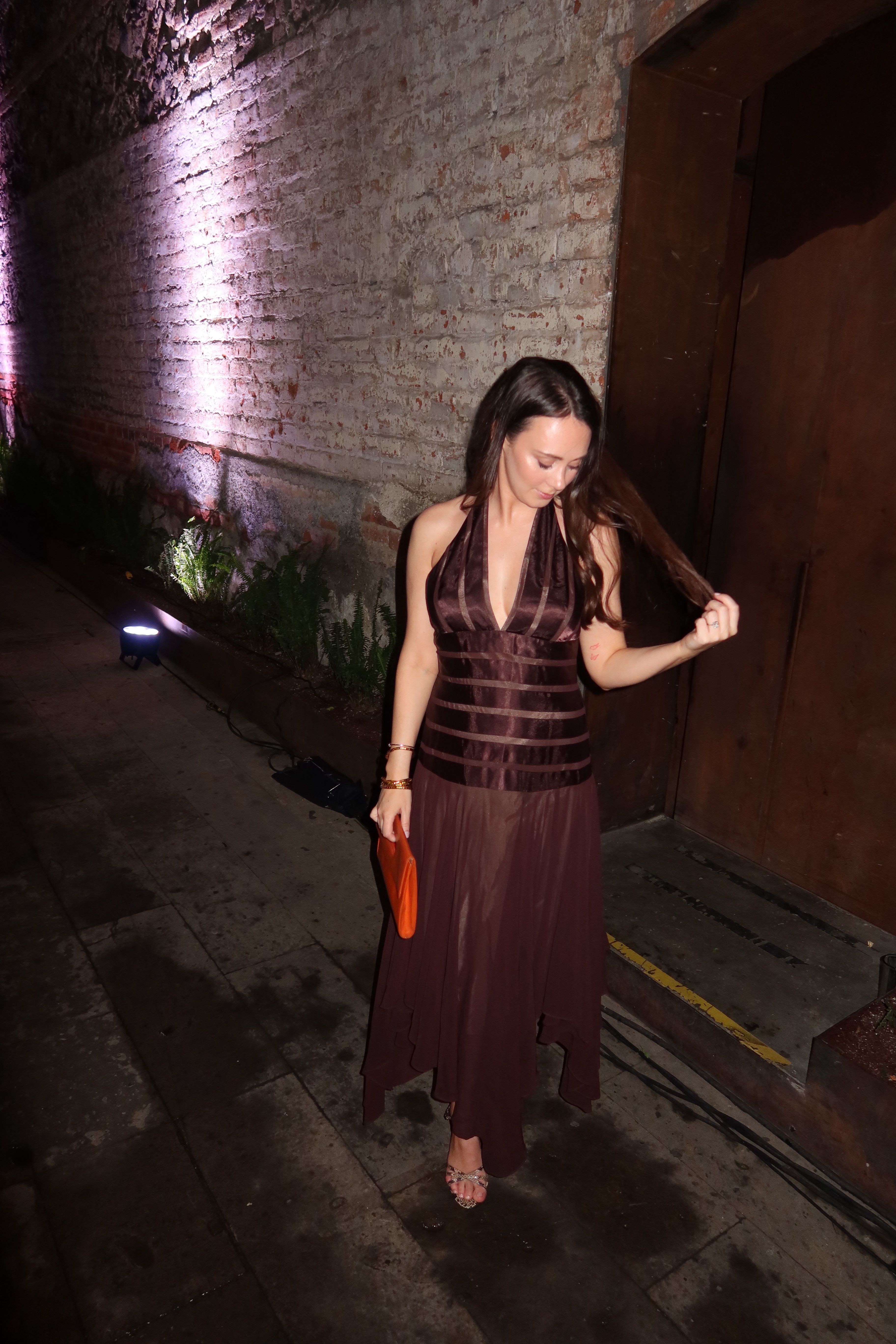 Midi Brown BCBG Halter Dress by BCBG - Pickle Midi Brown BCBG Halter Dress by BCBG - Pickle