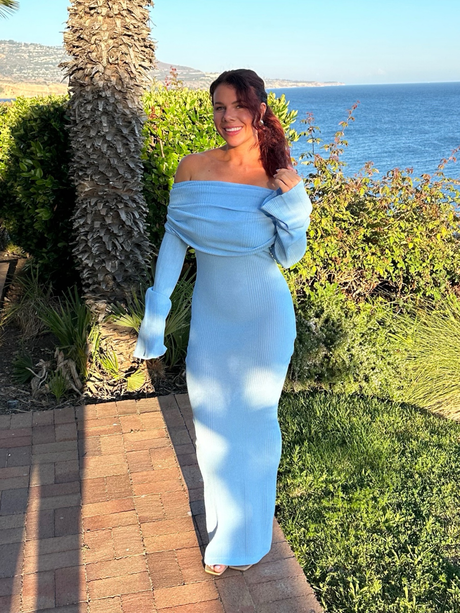 Seroya Galleria Maxi Dress in Powder Blue by SEROYA