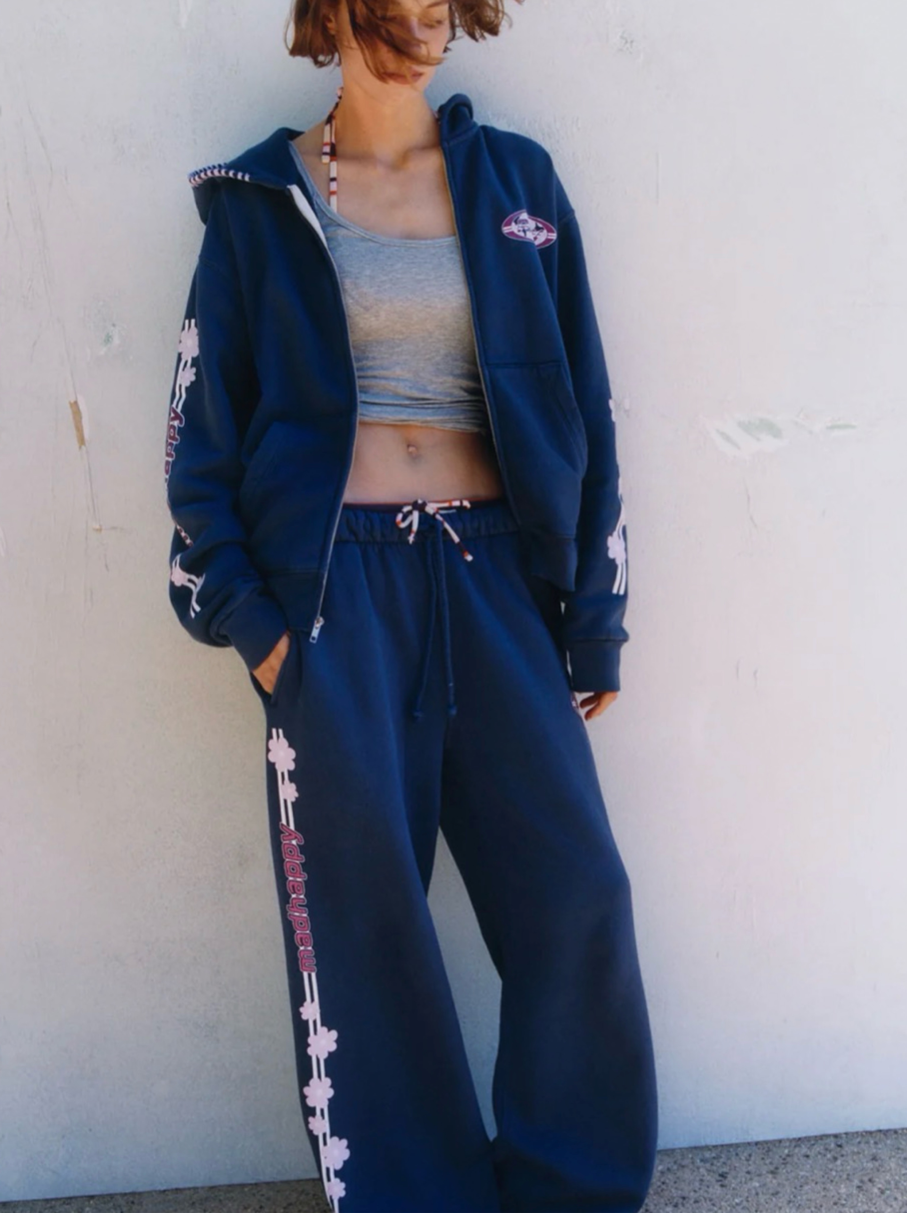 Roxy x Madhappy Sold Out Navy Midweight Oversized Zip Hoodie Set