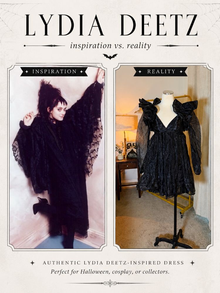 lydia deetz black dress costume Beetlejuice Inspired Selkie by Selkie What's The Worst '90s ink_blue Width:3E Perfect your gothic Lydia